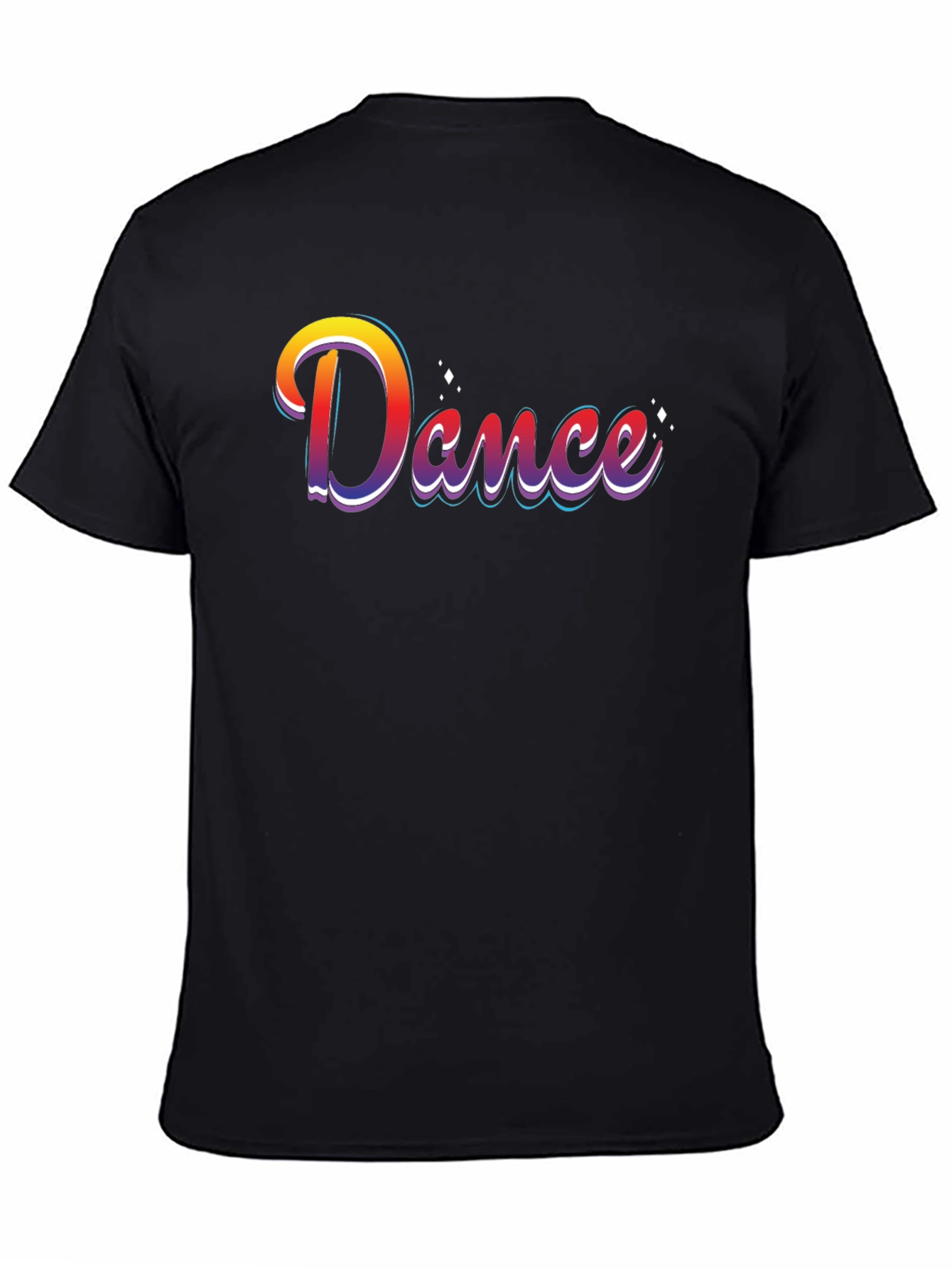 Retro Dance Graphic T-Shirt - Casual Black Tee