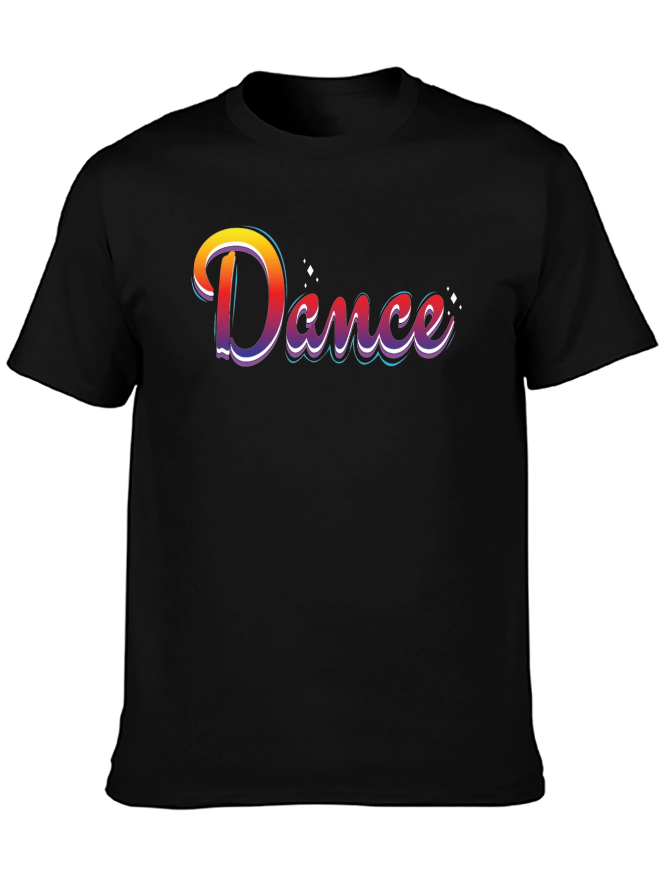 Retro Dance Graphic T-Shirt - Casual Black Tee