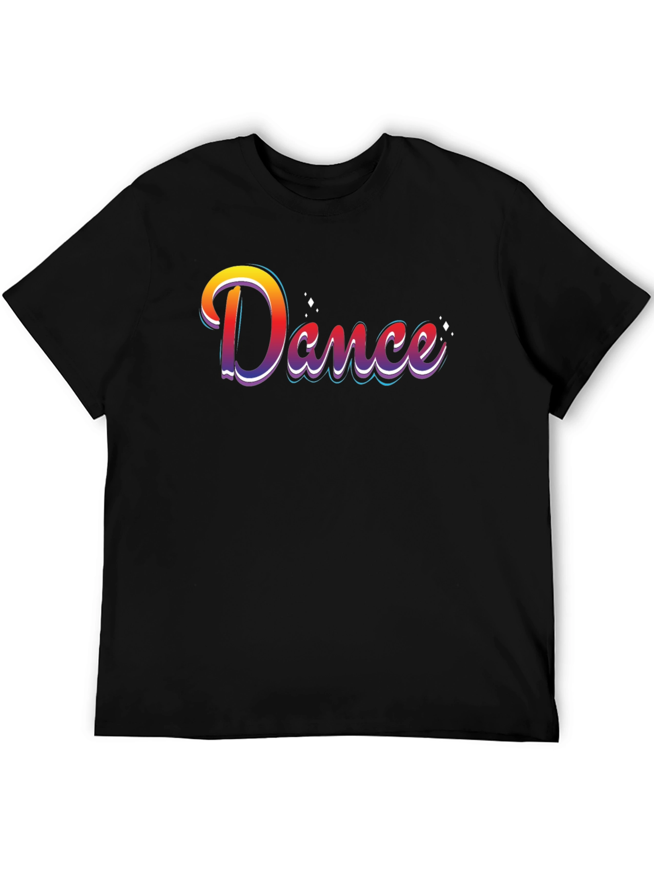 Retro Dance Graphic T-Shirt - Casual Black Tee