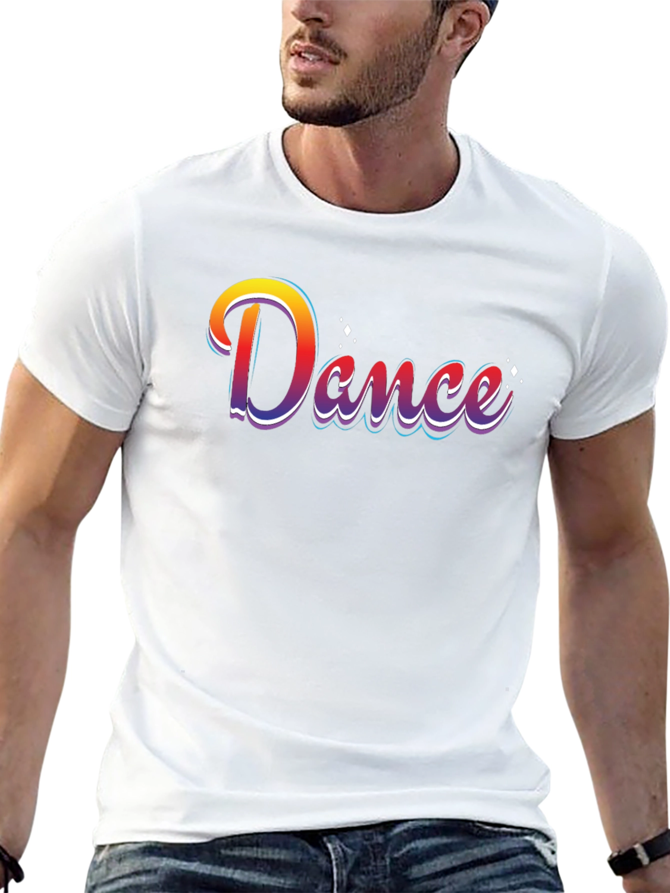 Retro Dance Graphic T-Shirt - Casual Black Tee