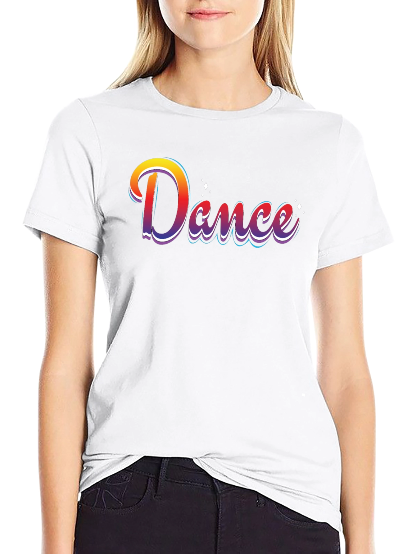 Retro Dance Graphic T-Shirt - Casual Black Tee