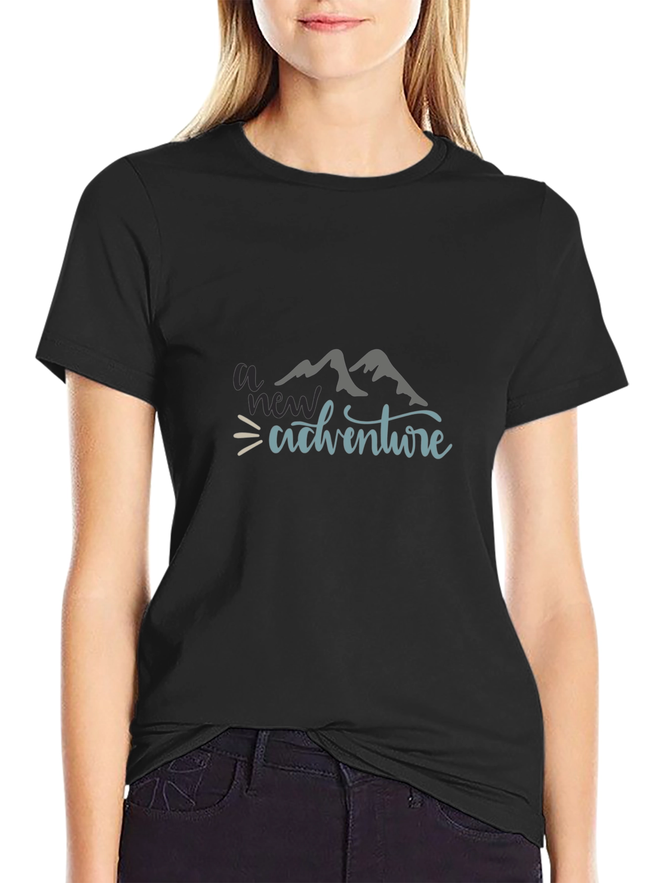Adventure Awaits Graphic Tee - Black T-Shirt