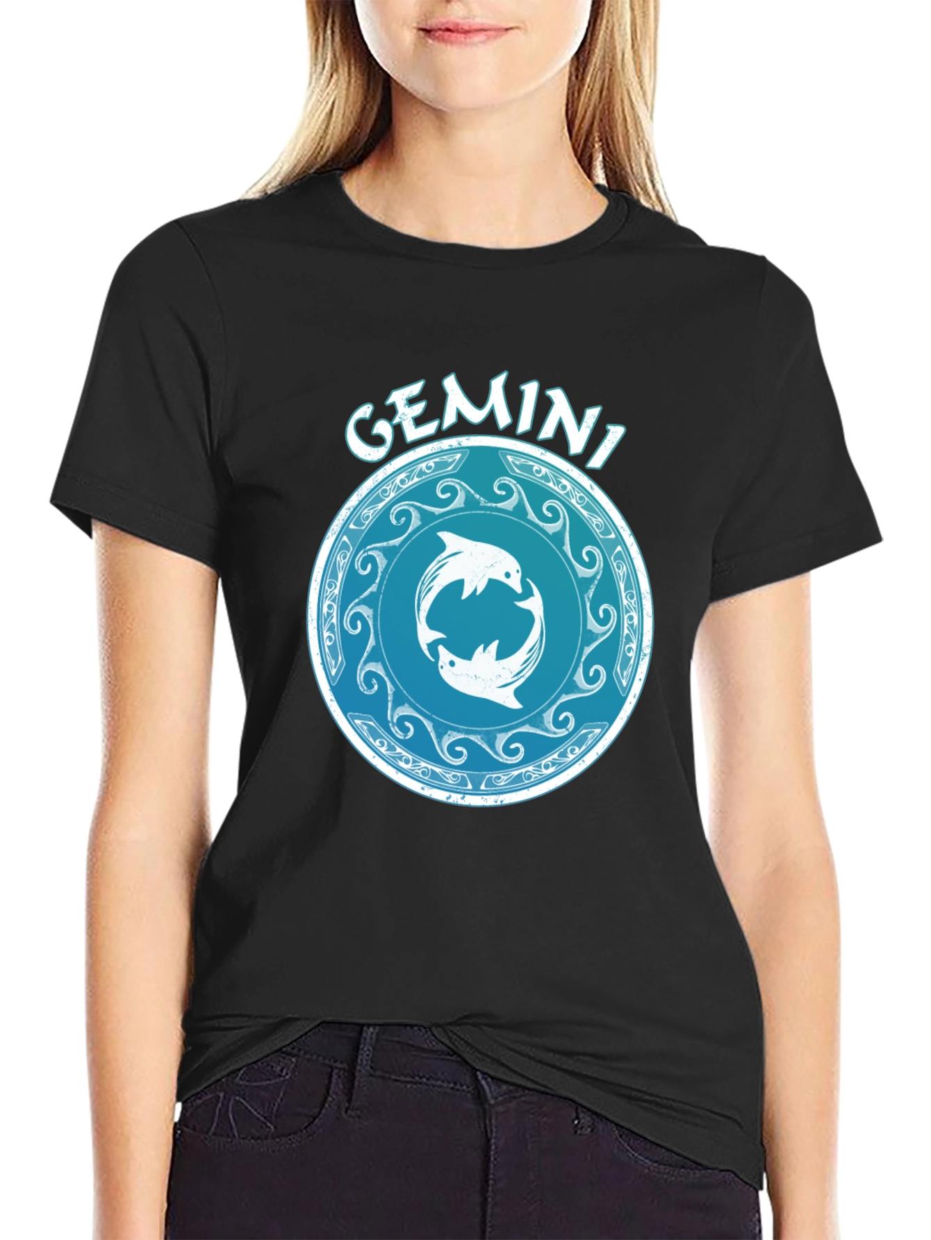 Gemini Zodiac T-Shirt - Celestial Twins Design