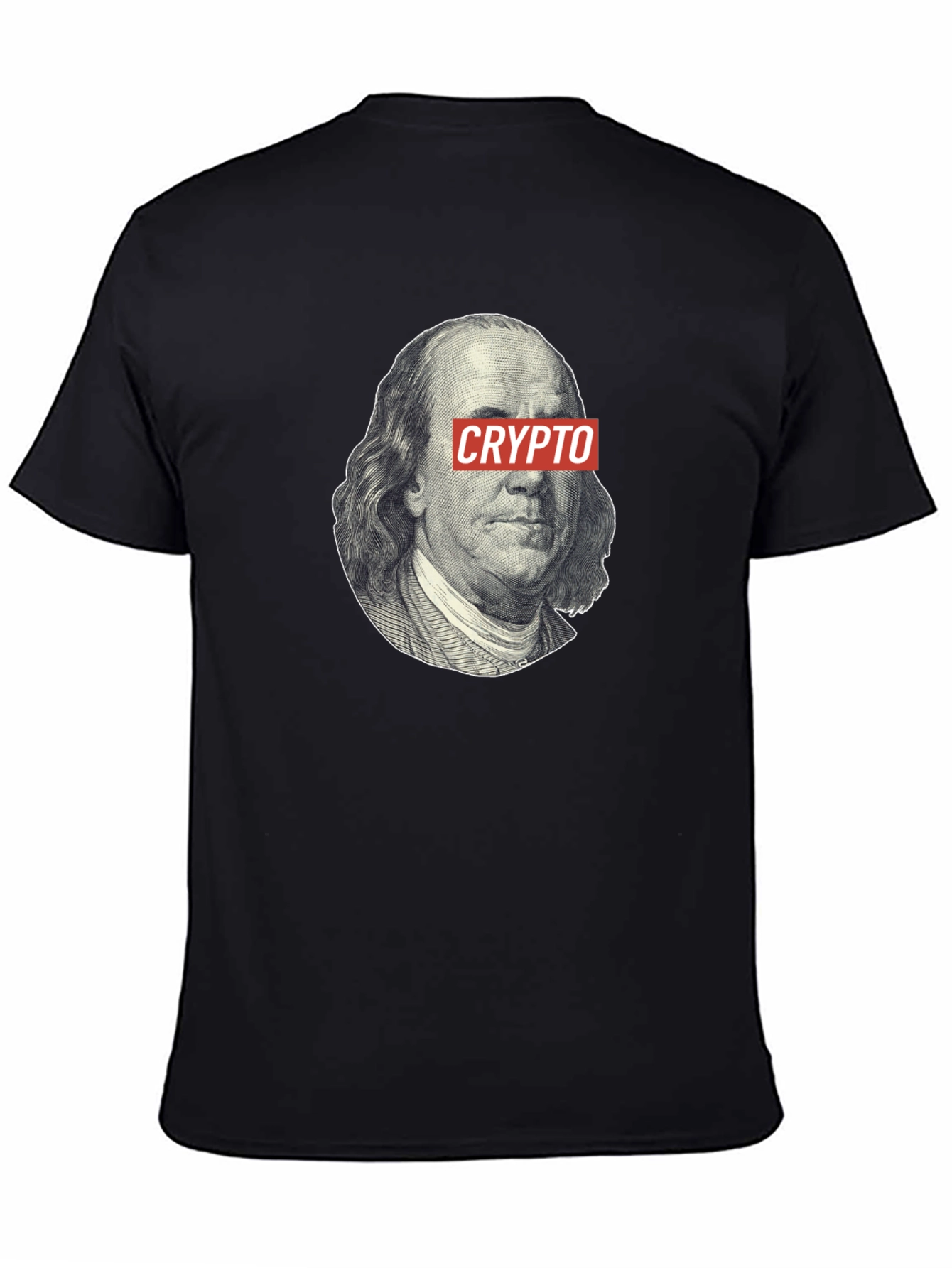 Crypto Benjamin Franklin Black T-Shirt