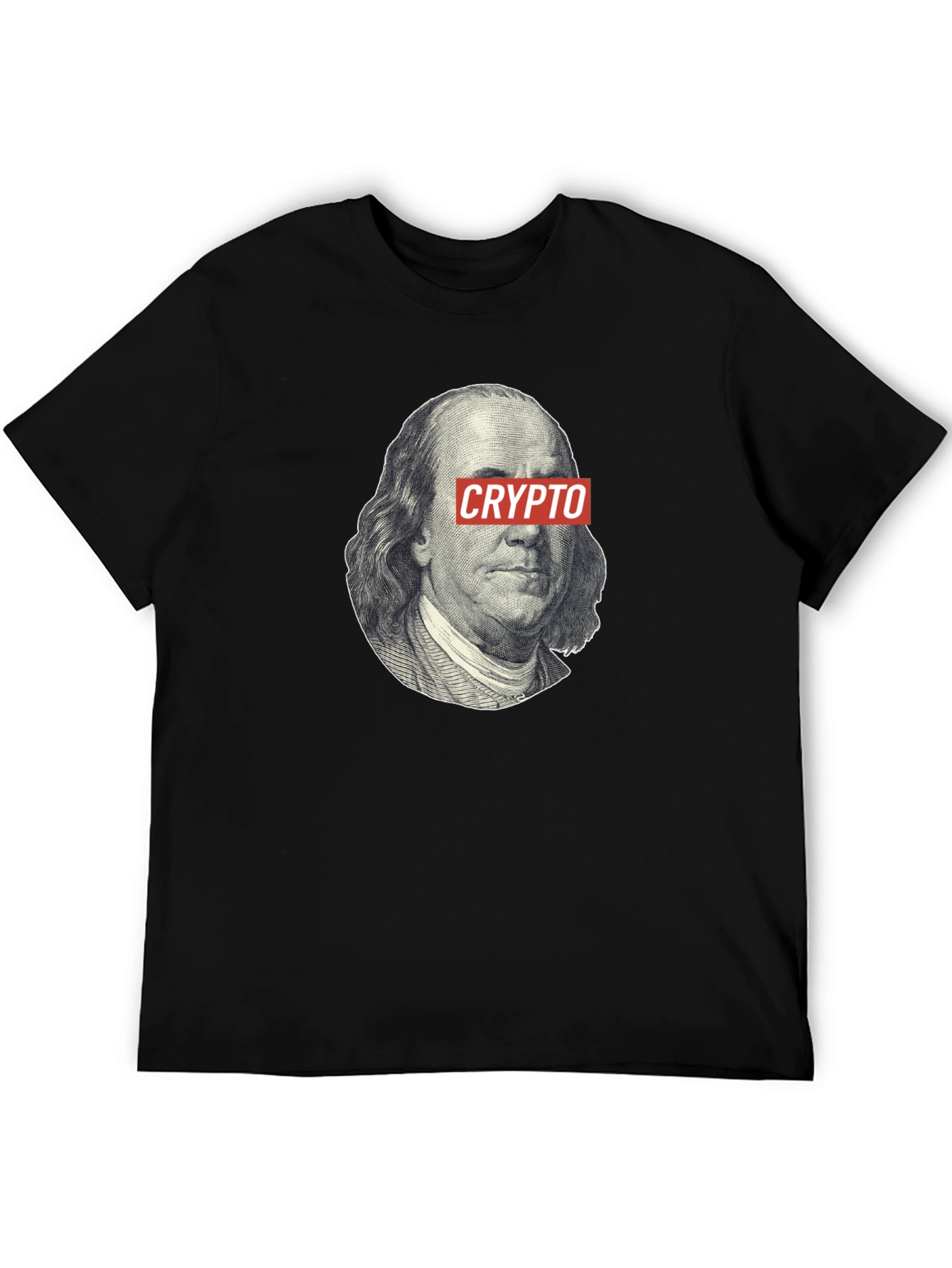 Crypto Benjamin Franklin Black T-Shirt