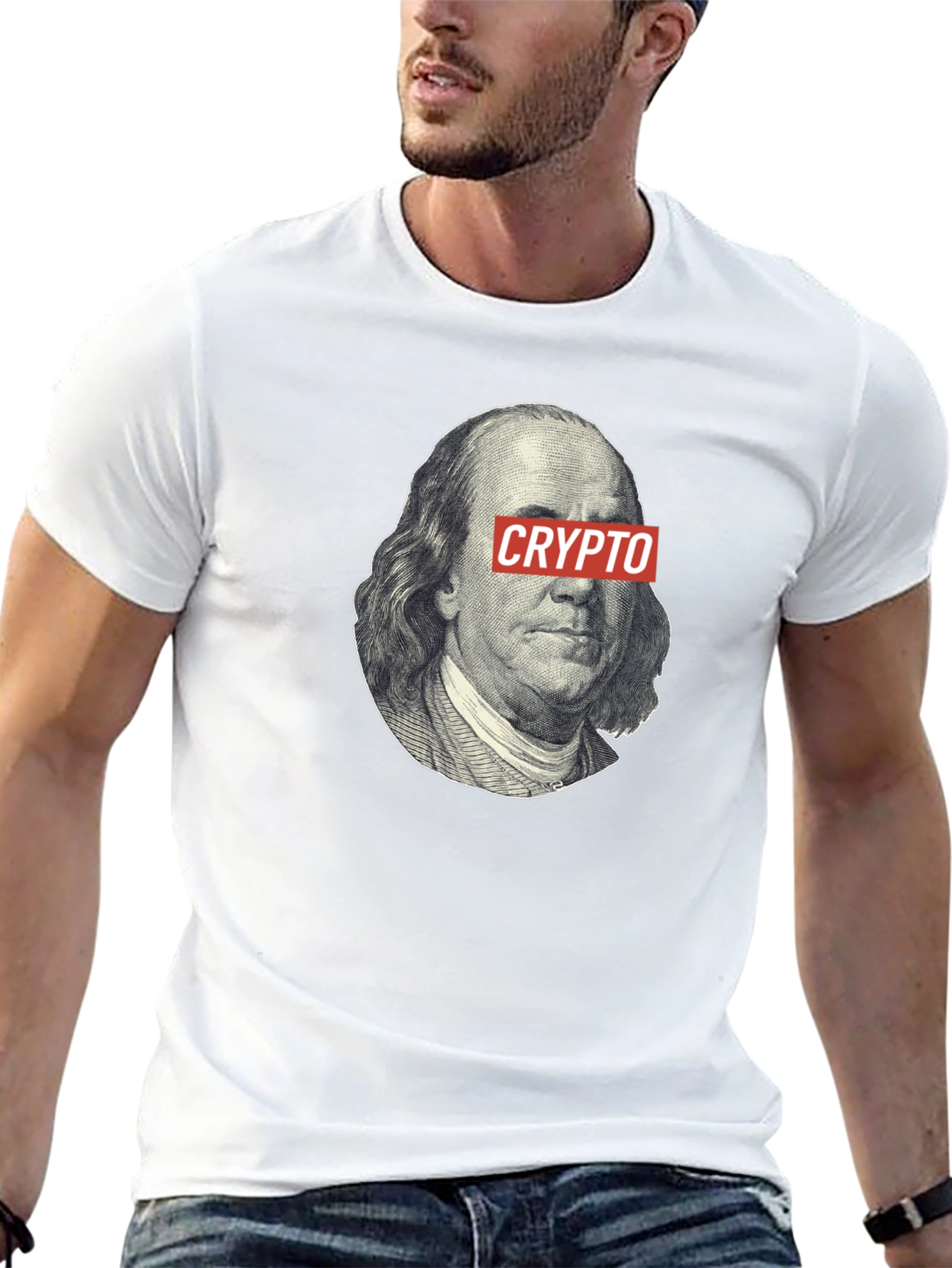 Crypto Benjamin Franklin Black T-Shirt