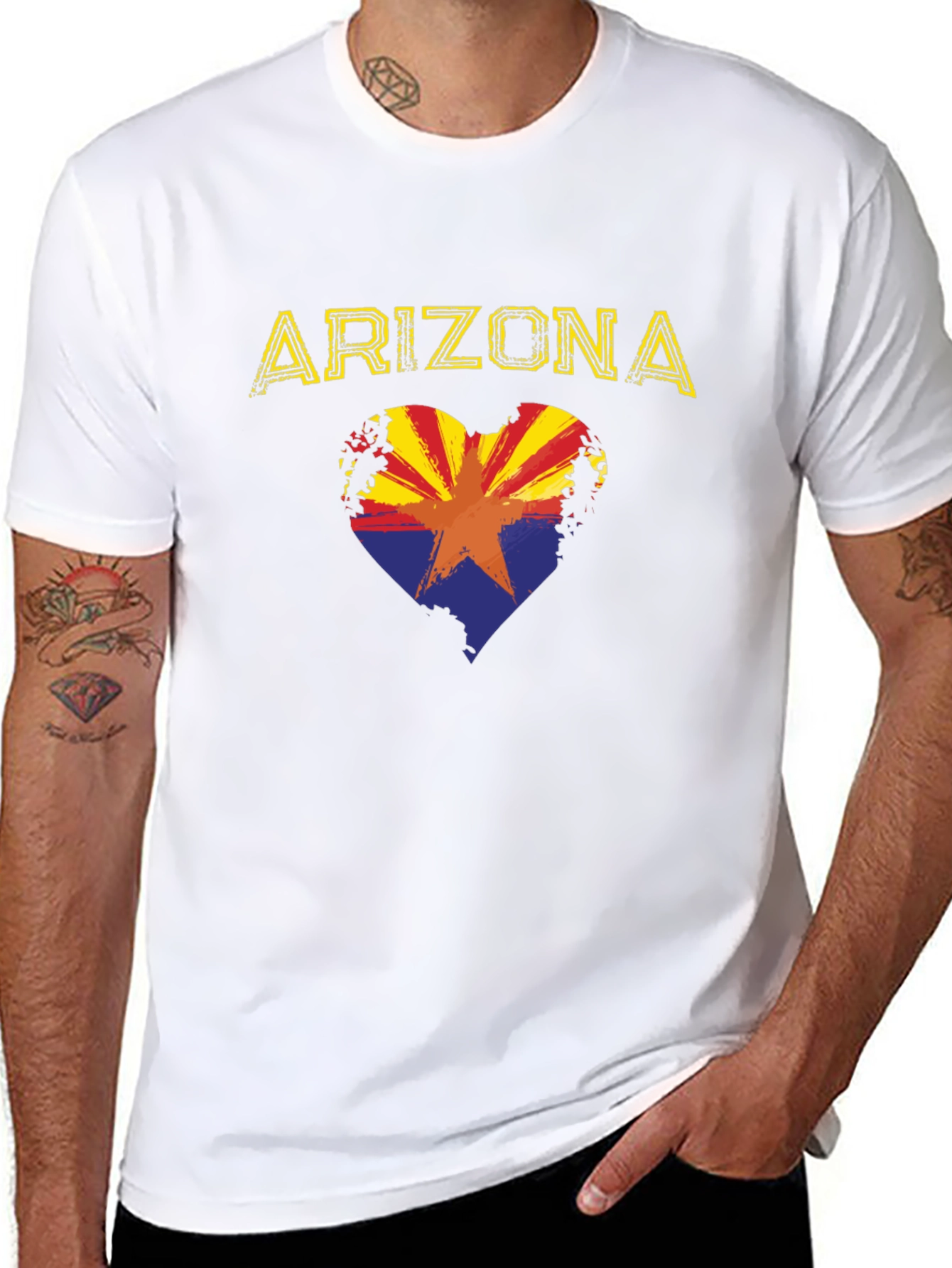 Arizona Heart Flag Graphic T-Shirt