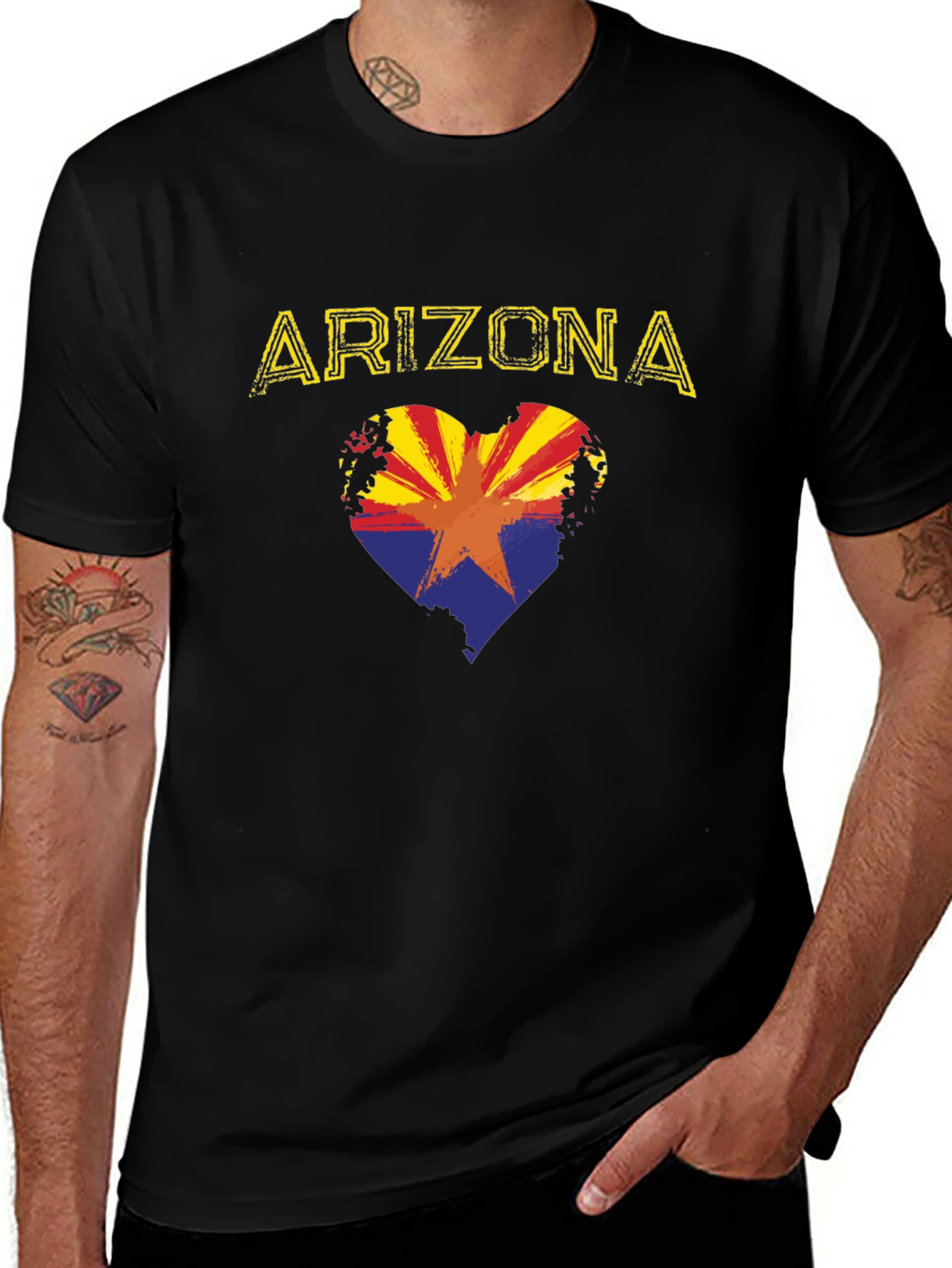 Arizona Heart Flag Graphic T-Shirt
