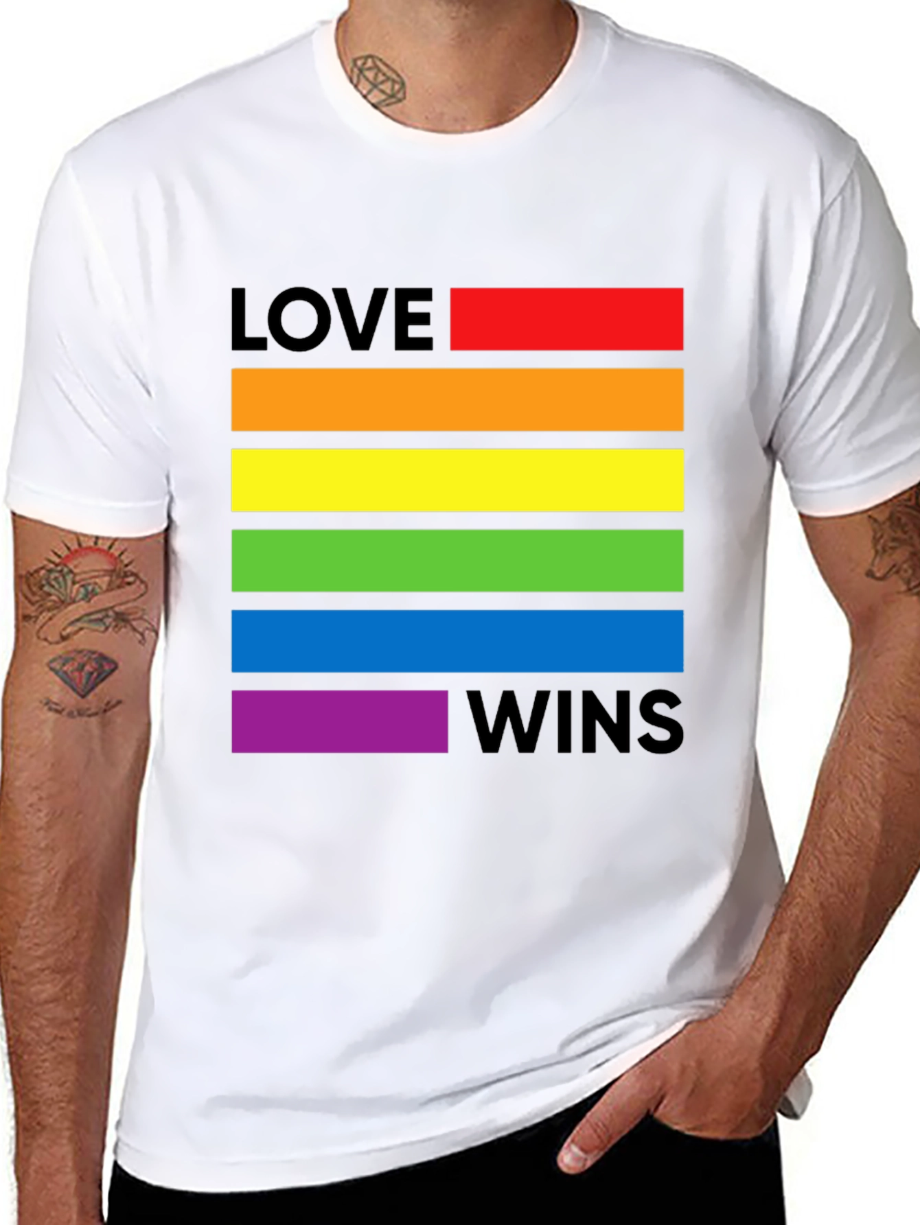 Love Wins Pride T-Shirt - Rainbow LGBTQ+ Tee