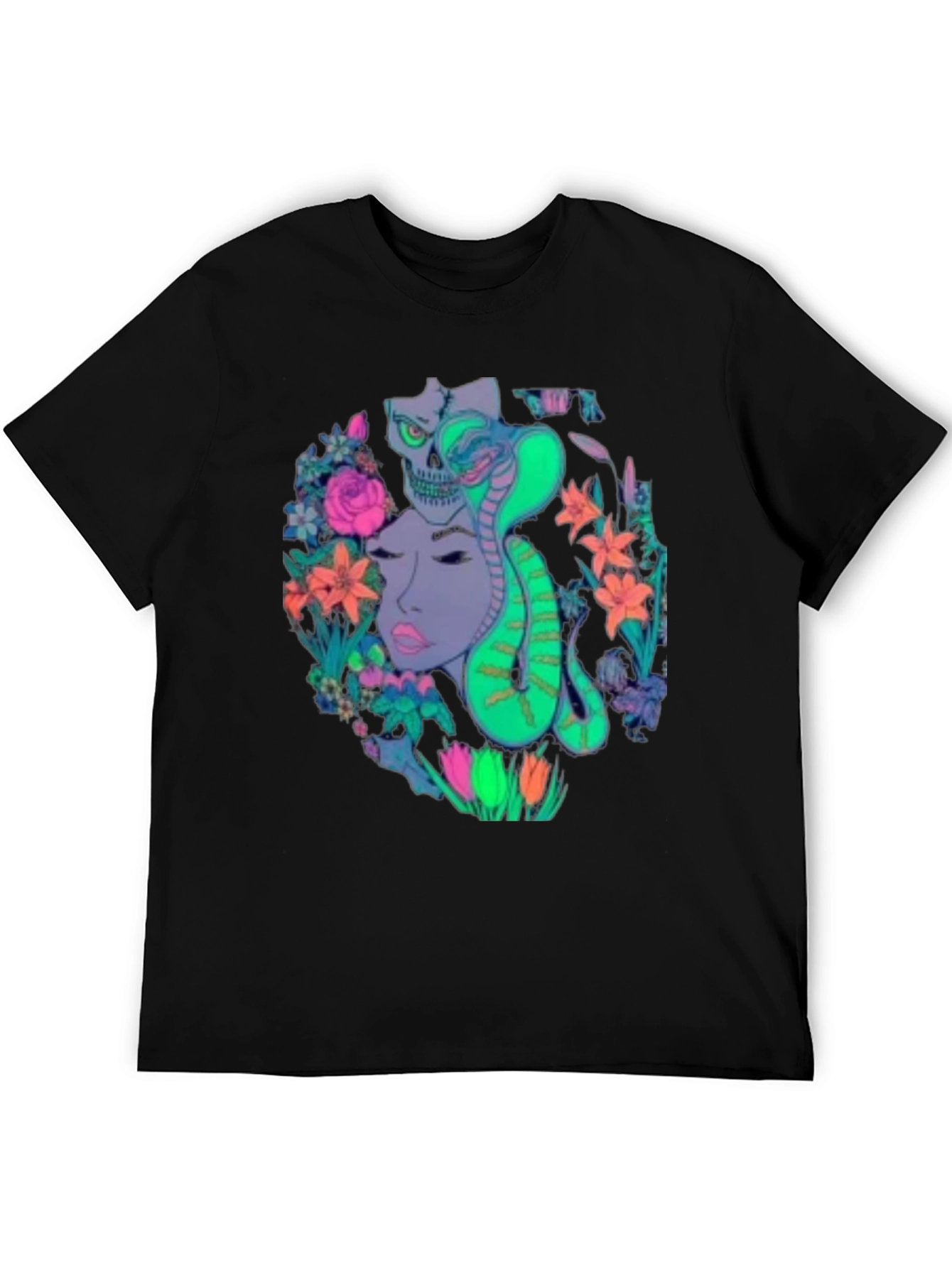 Medusa Cobra Floral Graphic T-Shirt