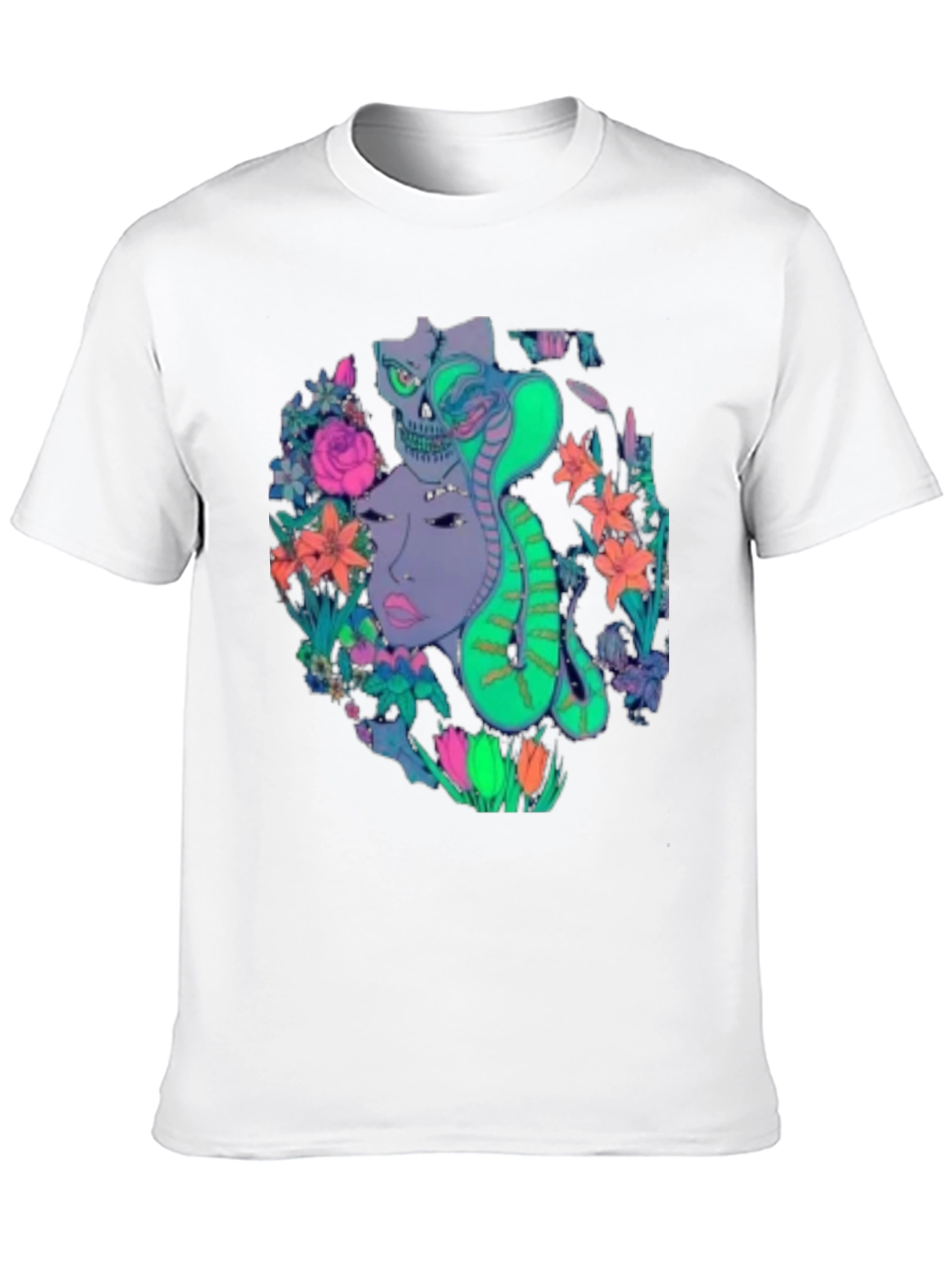 Medusa Cobra Floral Graphic T-Shirt