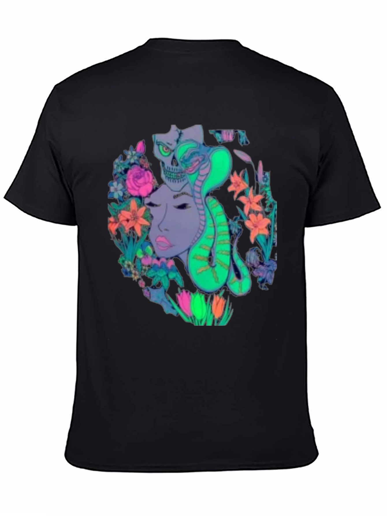Medusa Cobra Floral Graphic T-Shirt