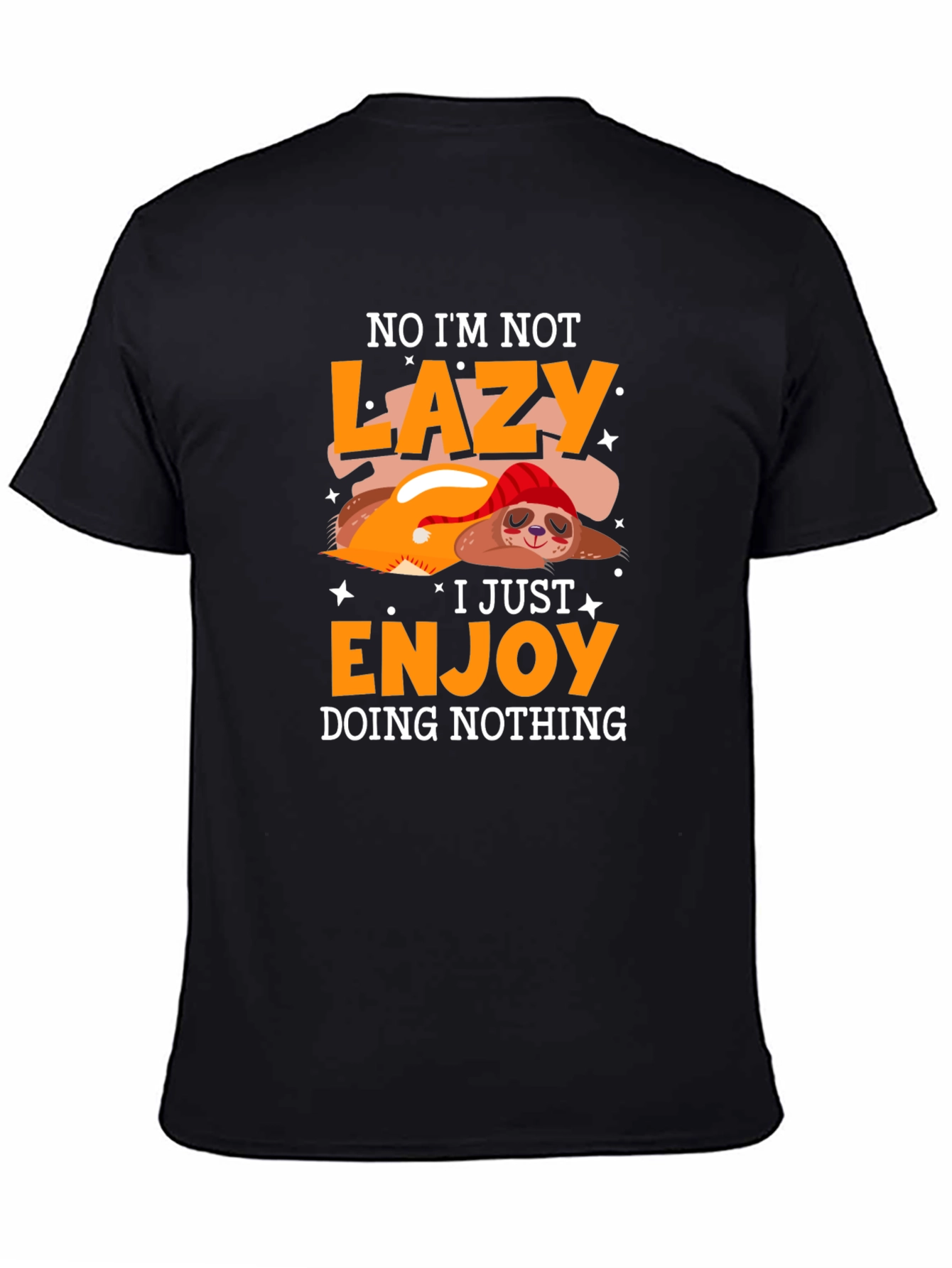 Lazy Sloth Graphic Tee - Enjoy Doing Nothing
