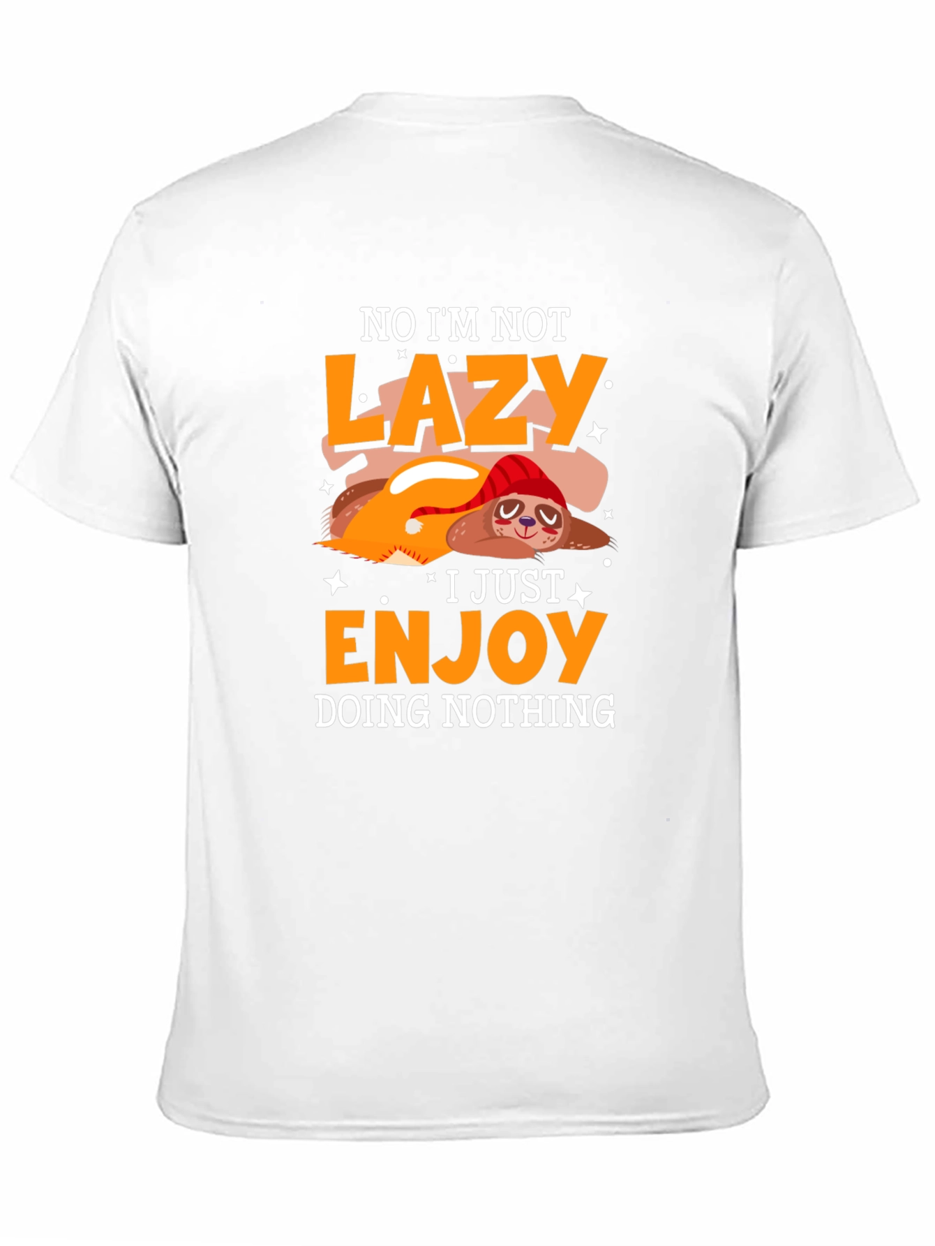 Lazy Sloth Graphic Tee - Enjoy Doing Nothing