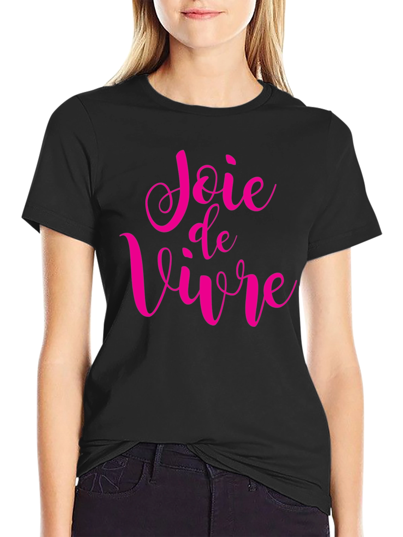 Joie de Vivre Graphic Tee - Black