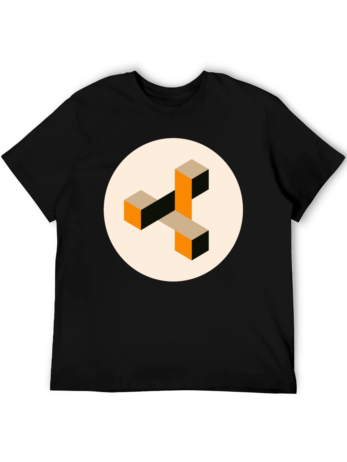 Abstract Geometric Graphic Print Crew Neck T-Shirt