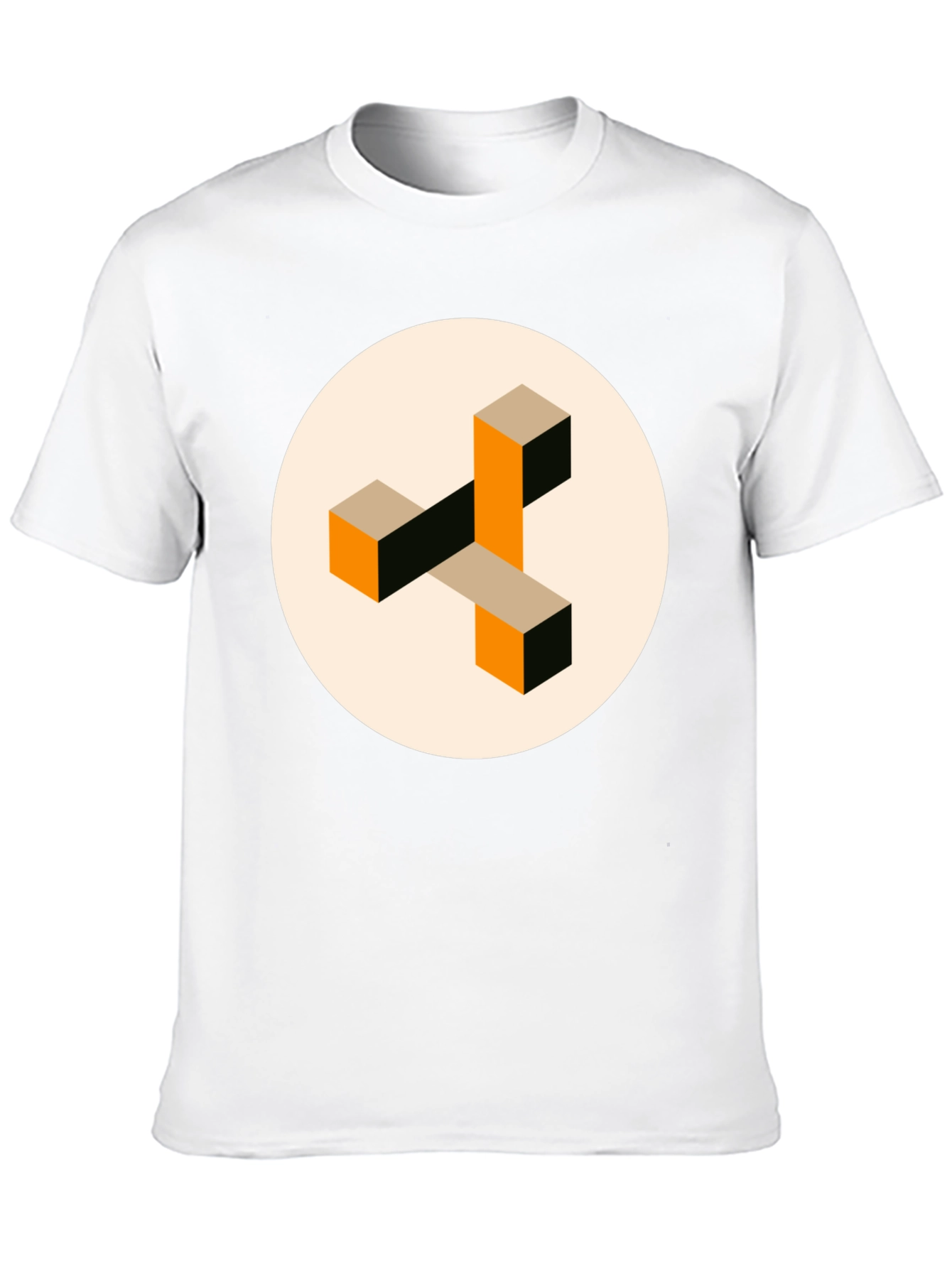 Abstract Geometric Graphic Print Crew Neck T-Shirt
