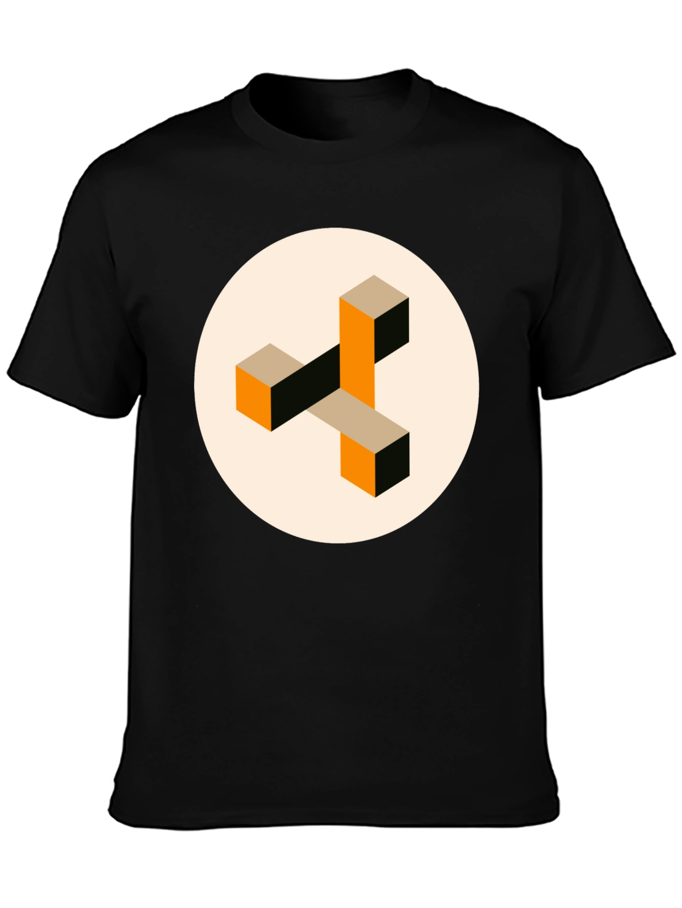 Abstract Geometric Graphic Print Crew Neck T-Shirt