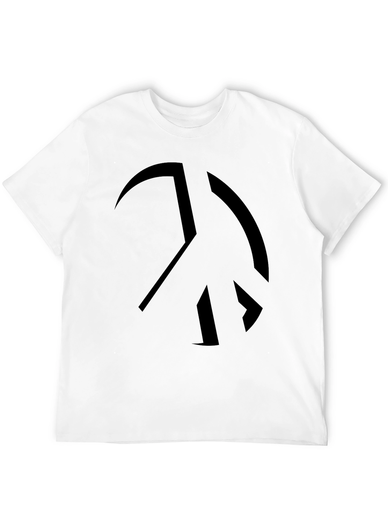 Peace Sign Black Graphic Tee - Soft Cotton Blend