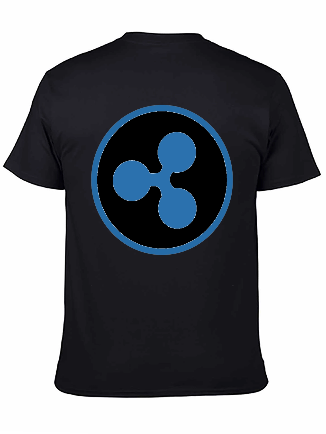 Ripple XRP Crypto T-Shirt - Black Cotton Crew Neck