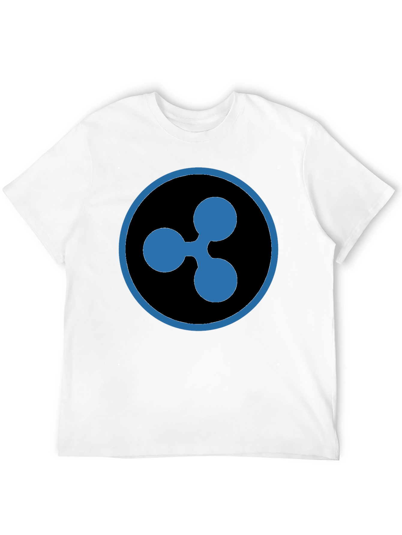 Ripple XRP Crypto T-Shirt - Black Cotton Crew Neck