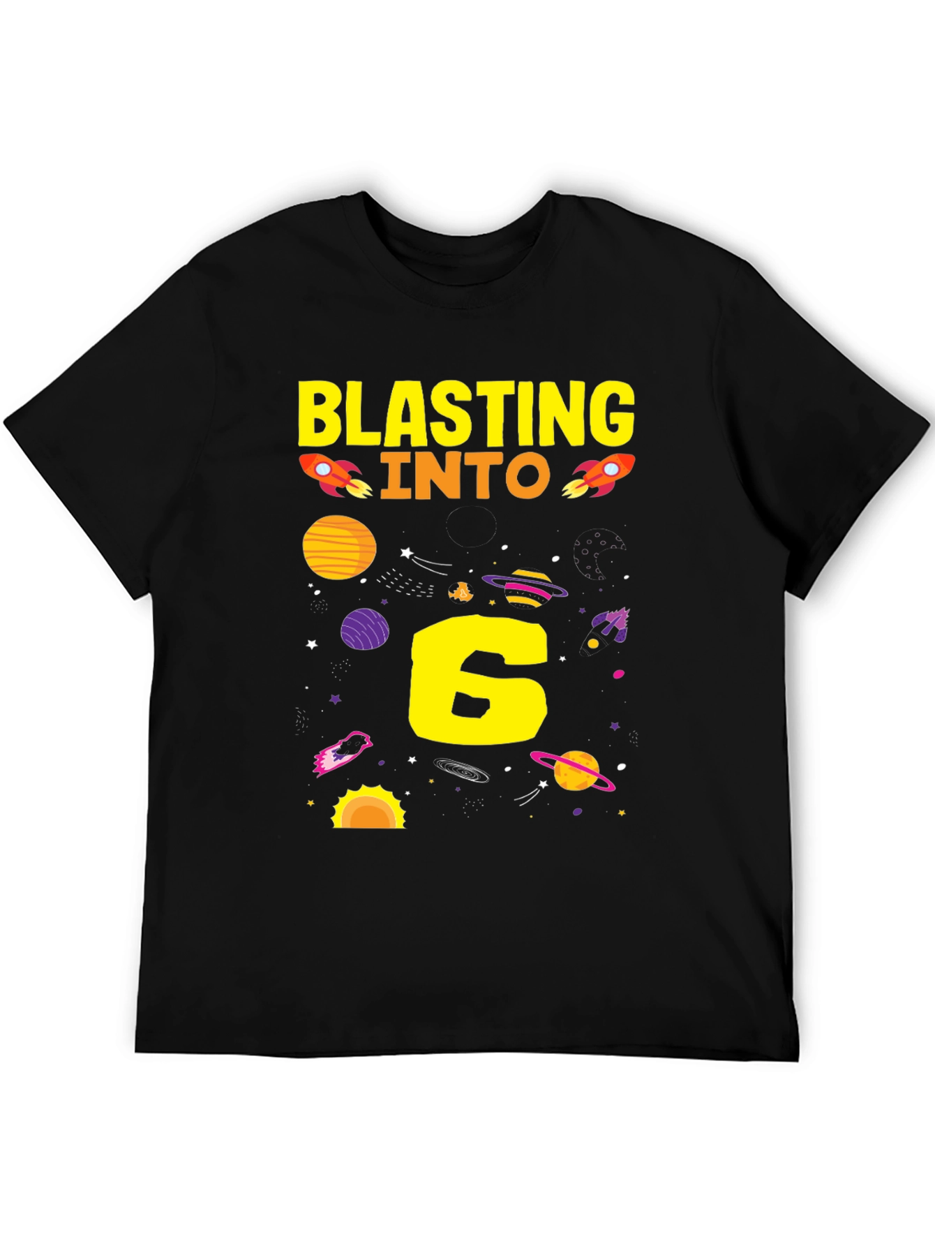 Blasting Into 6th Birthday T-Shirt