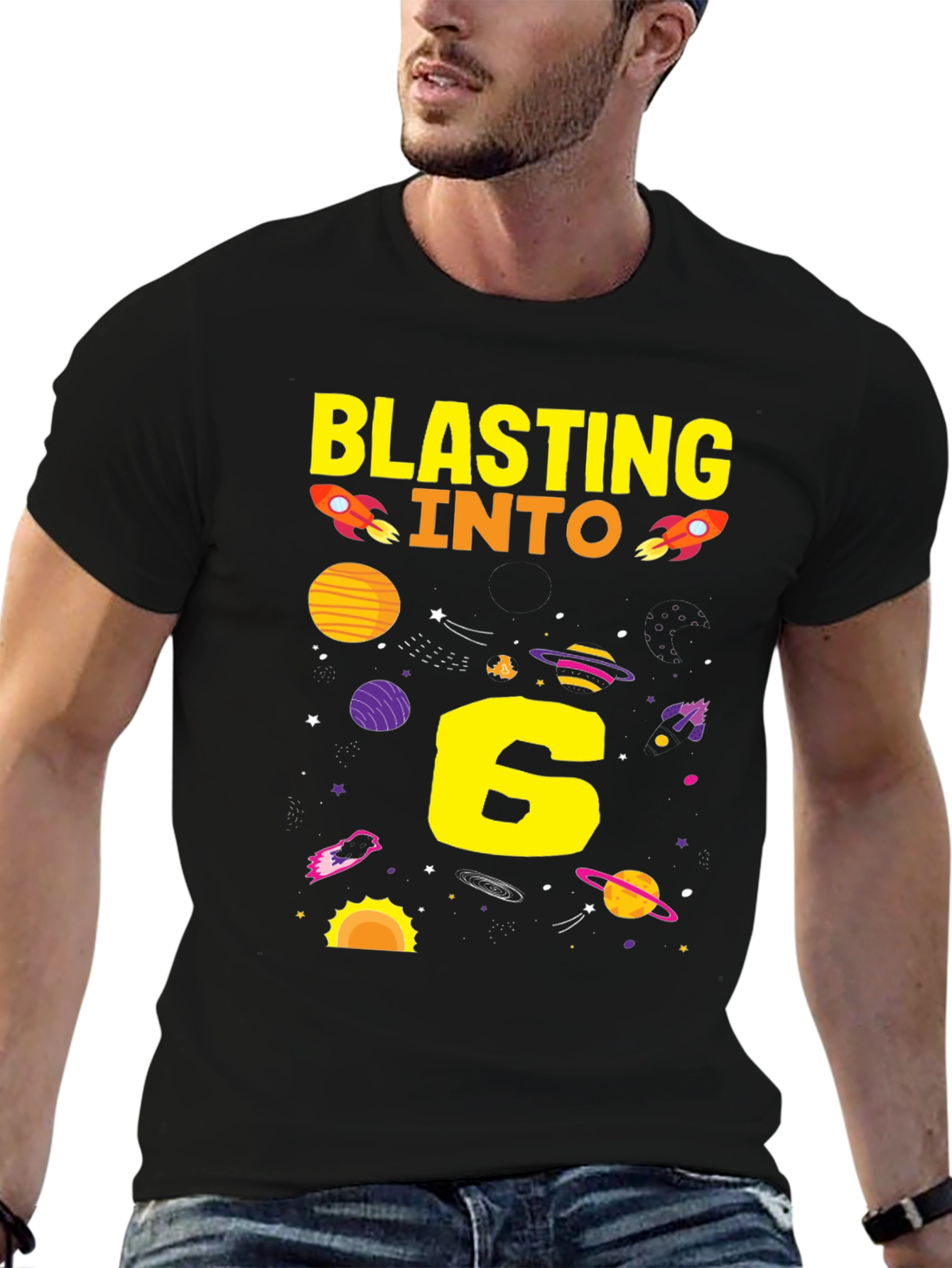 Blasting Into 6th Birthday T-Shirt