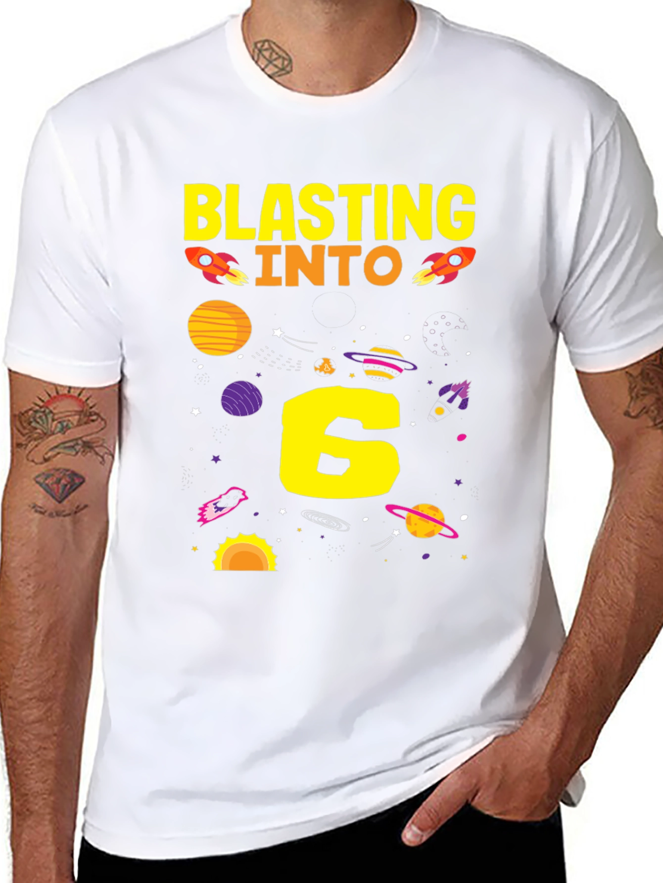 Blasting Into 6th Birthday T-Shirt