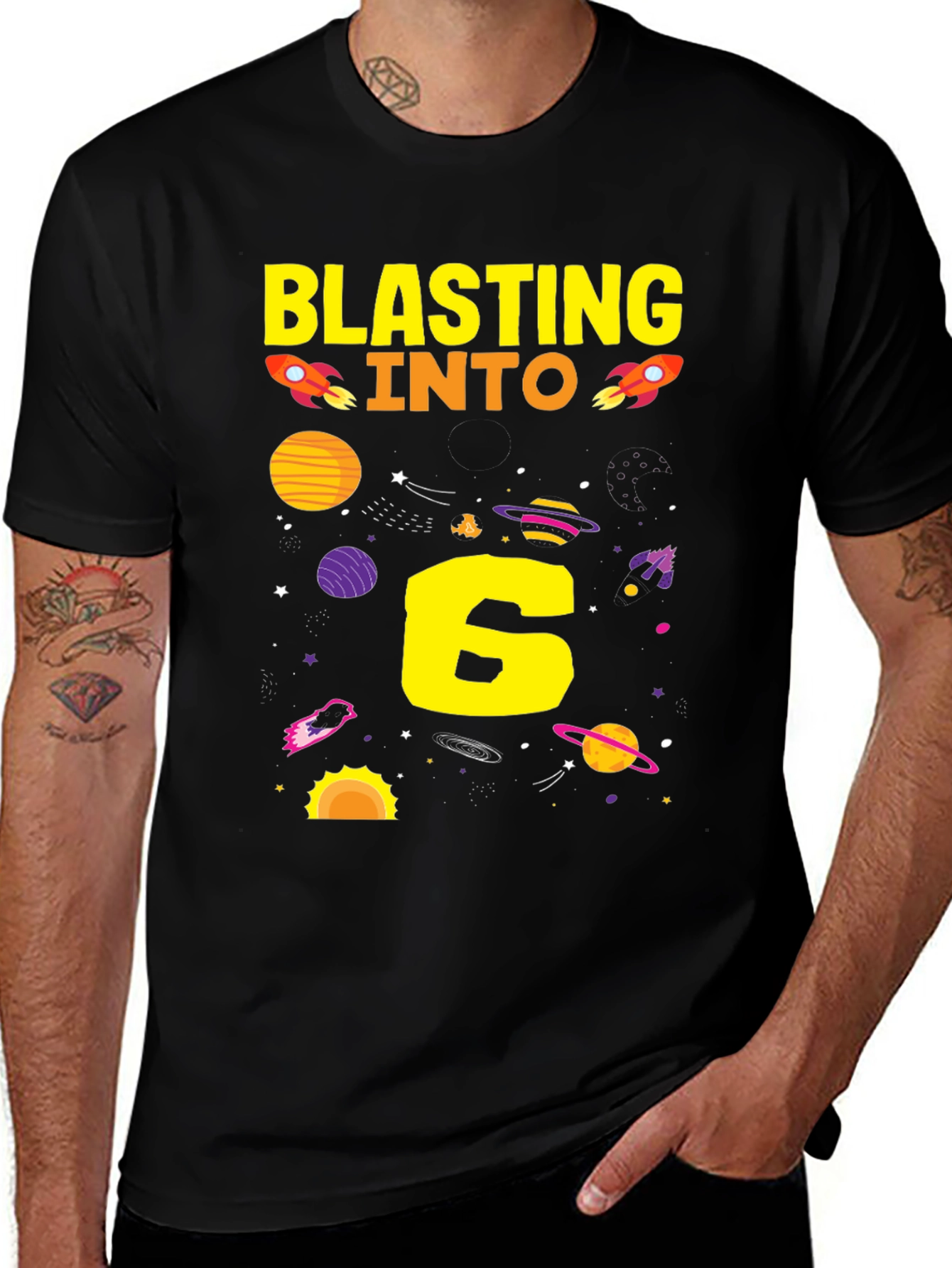 Blasting Into 6th Birthday T-Shirt