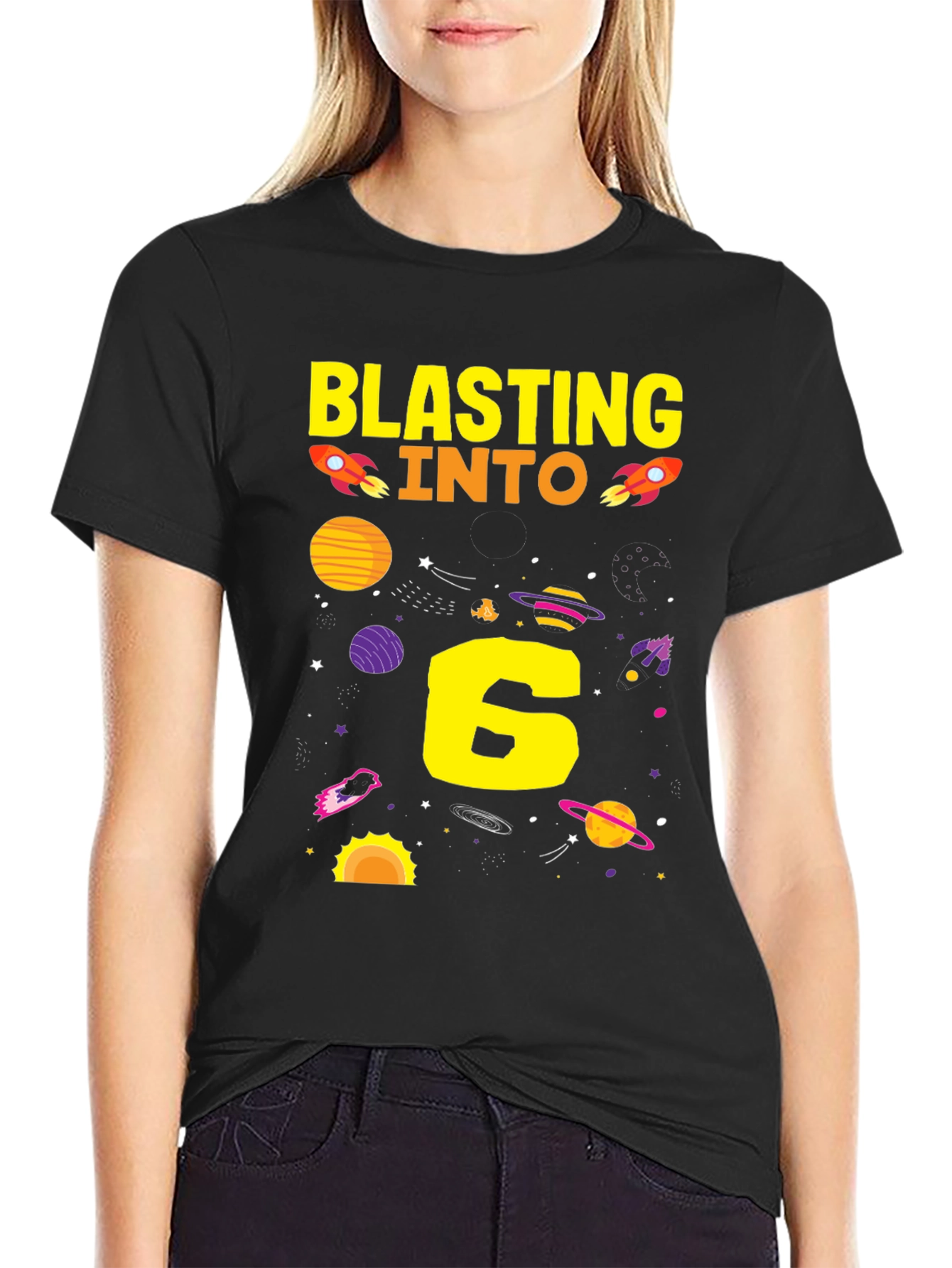Blasting Into 6th Birthday T-Shirt