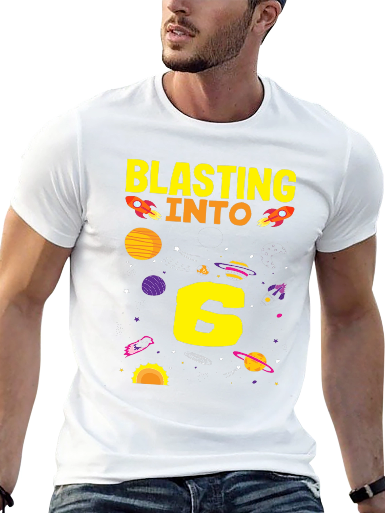 Blasting Into 6th Birthday T-Shirt
