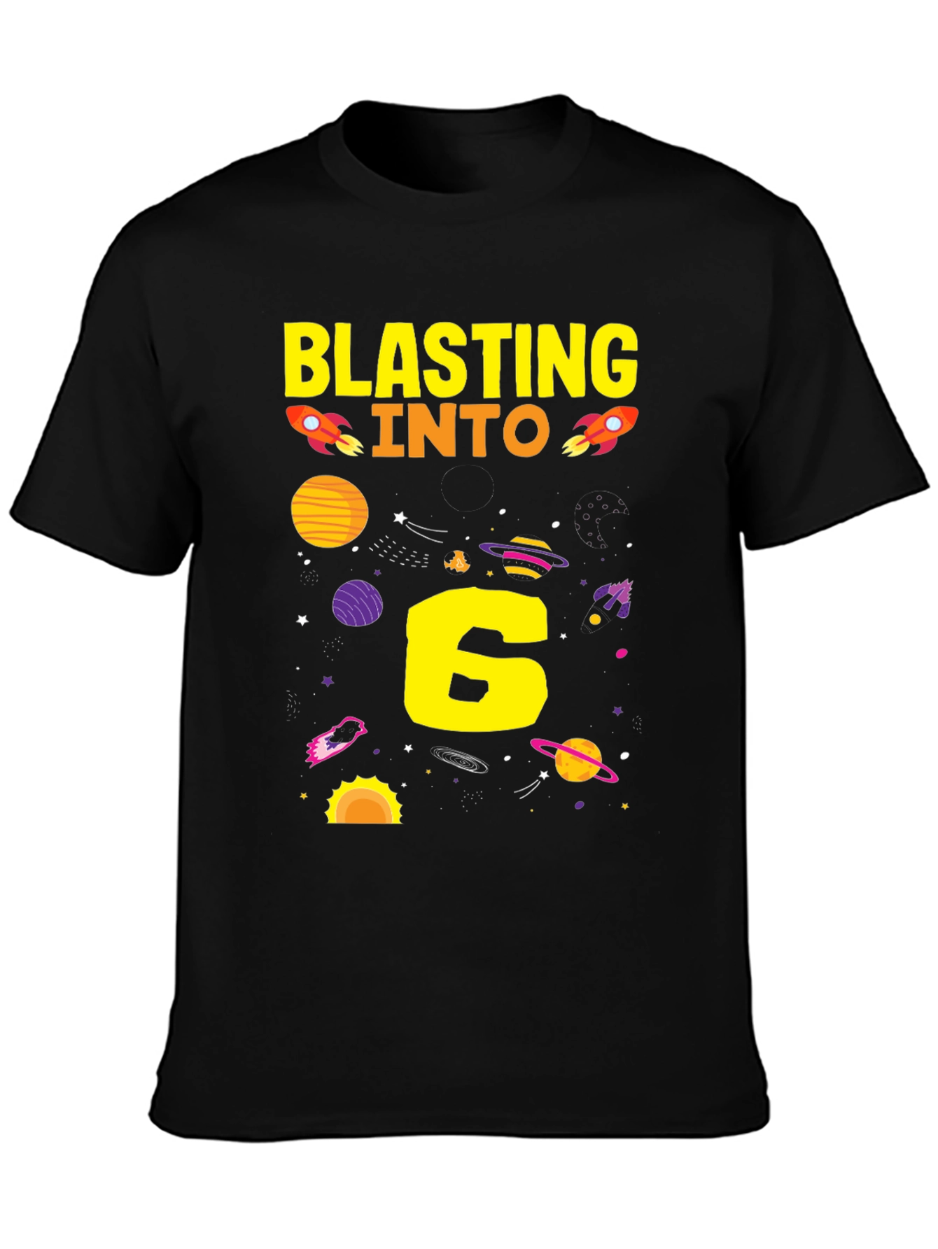 Blasting Into 6th Birthday T-Shirt
