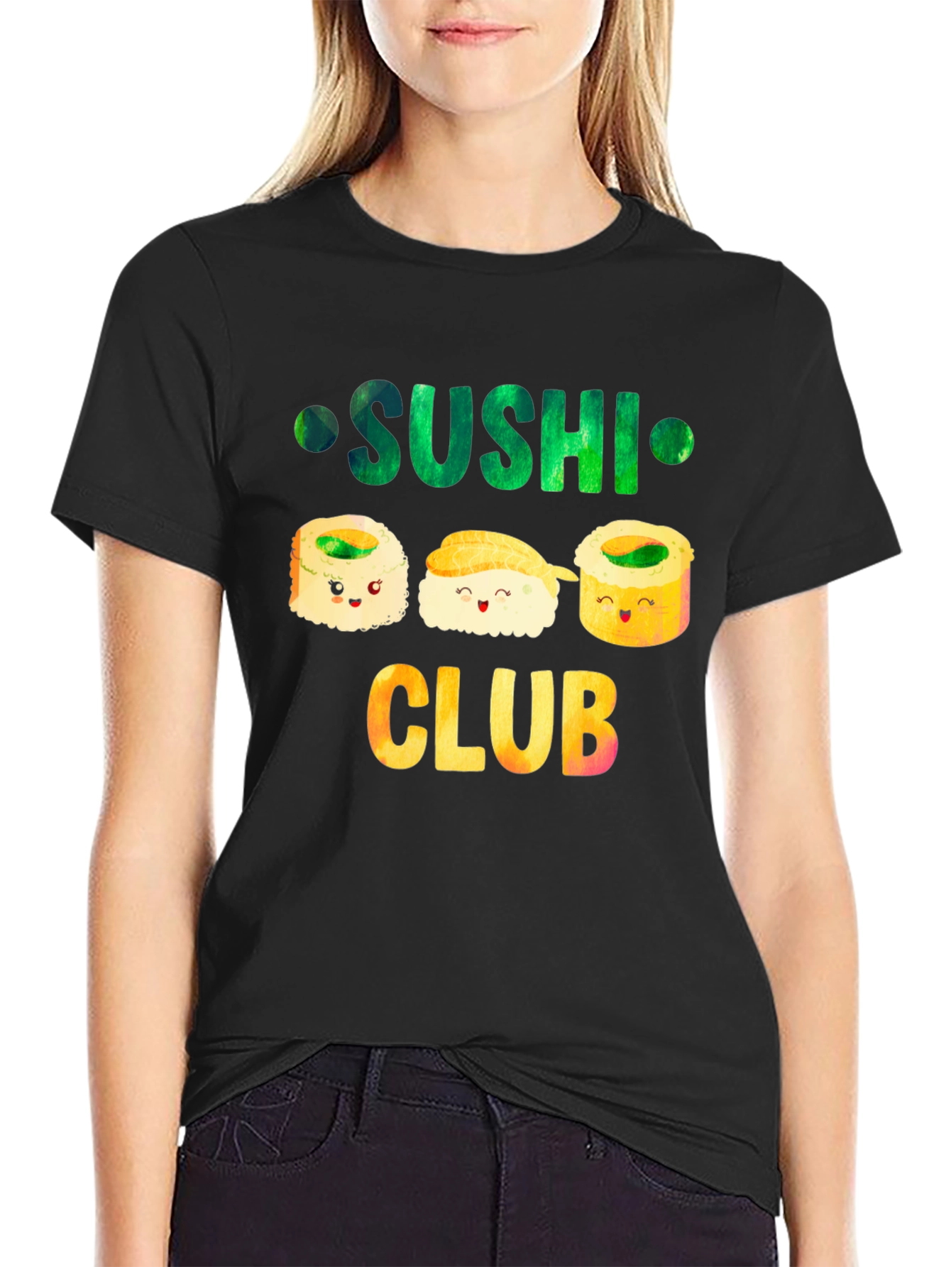Sushi Club T-Shirt Funny Foodie Tee