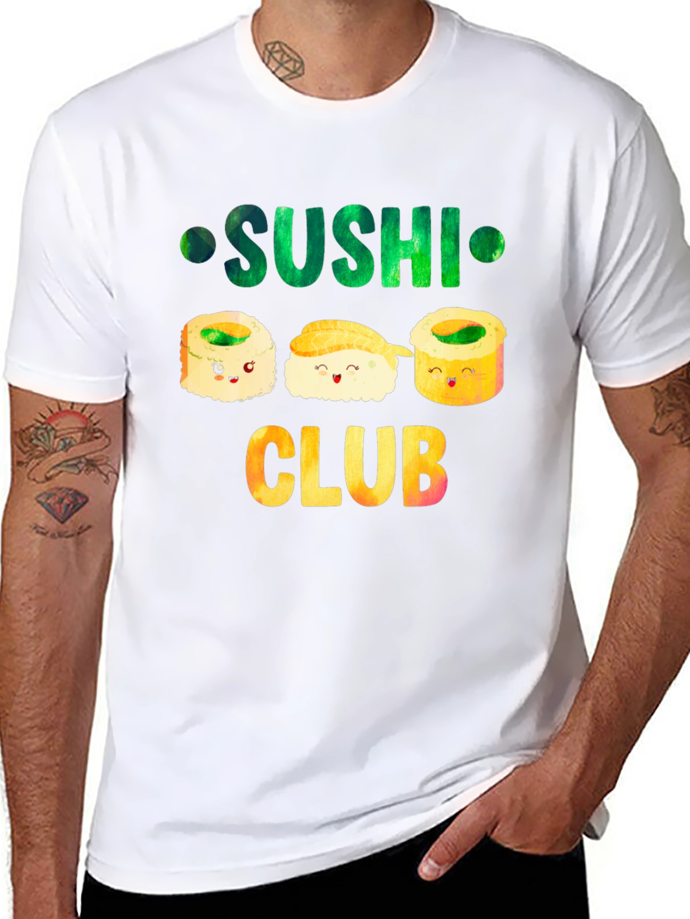 Sushi Club T-Shirt Funny Foodie Tee
