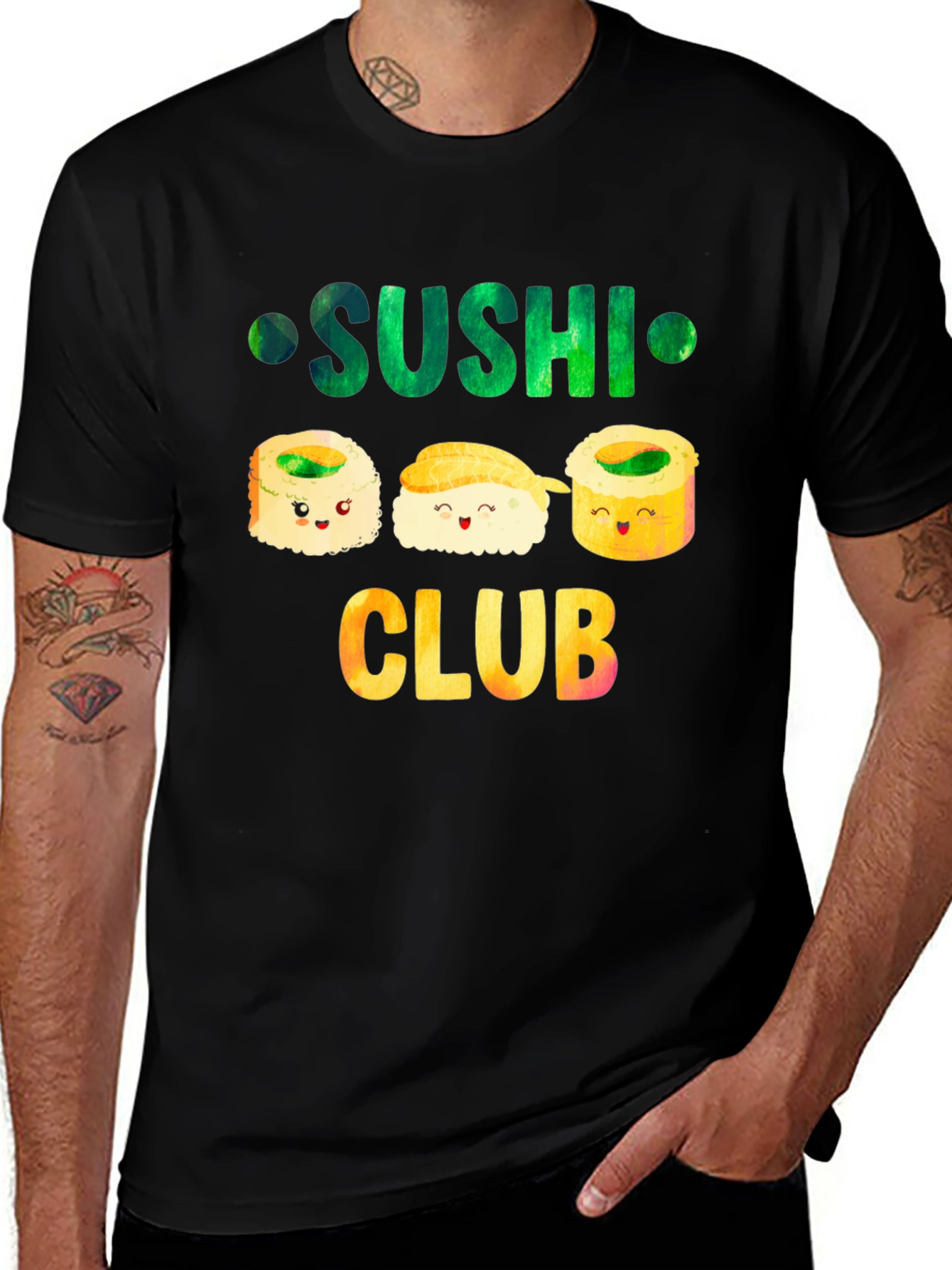 Sushi Club T-Shirt Funny Foodie Tee