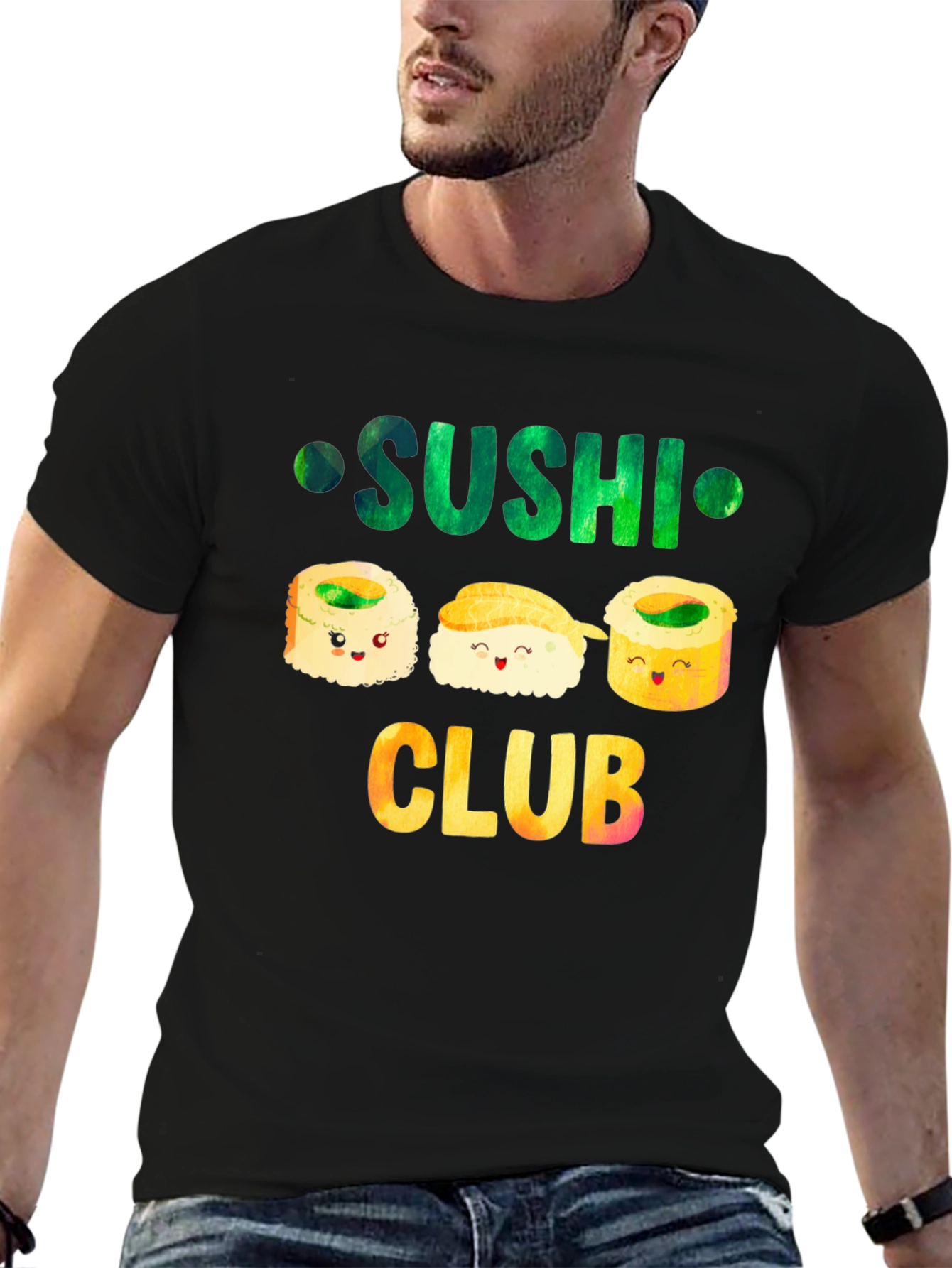 Sushi Club T-Shirt Funny Foodie Tee