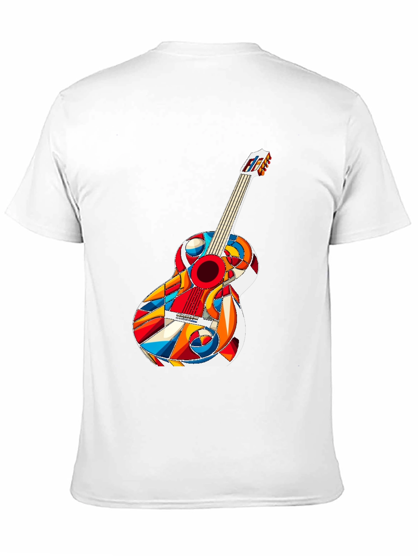Abstract Guitar Graphic Tee - Modern Music Lover Shirt