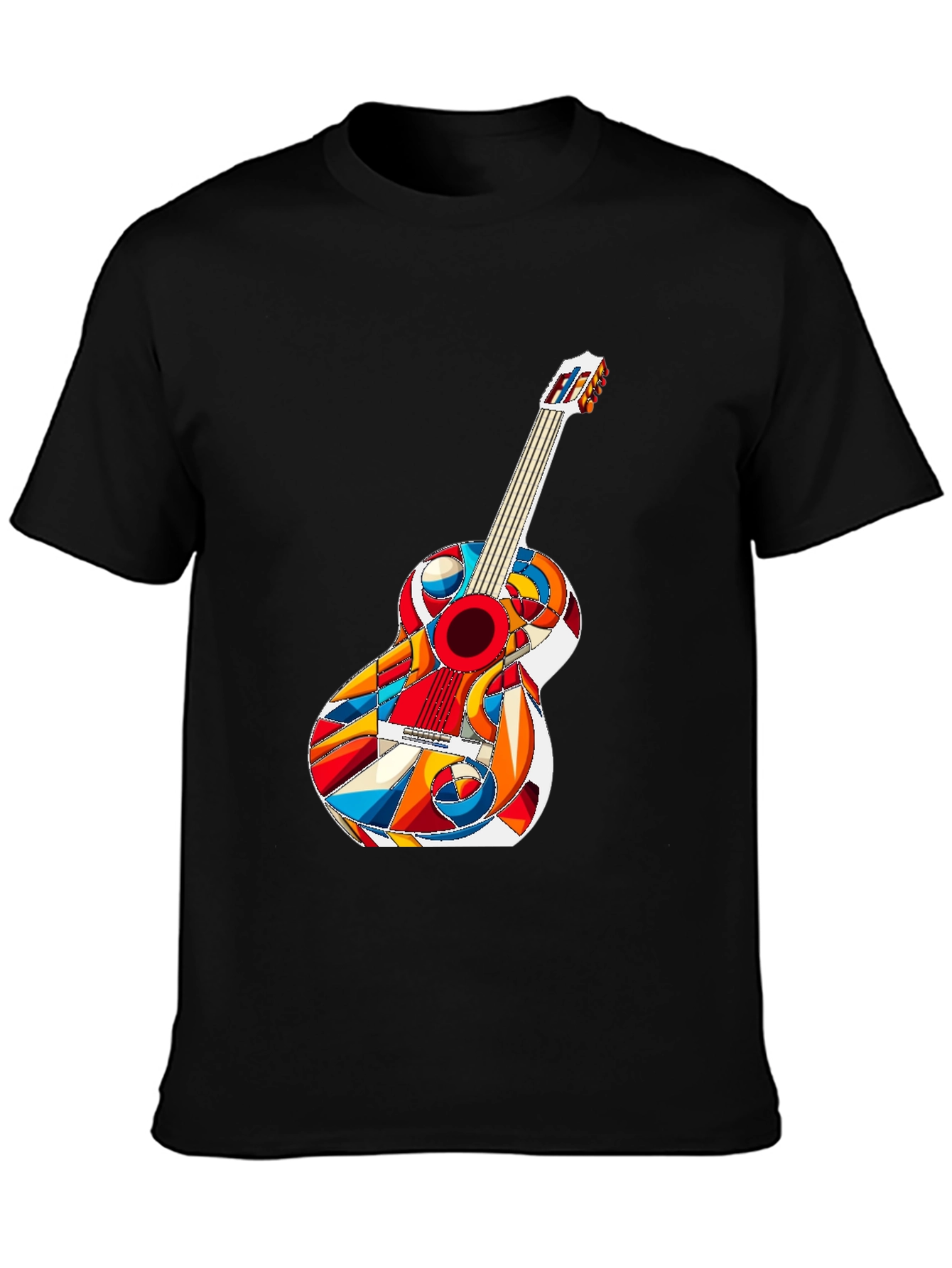 Abstract Guitar Graphic Tee - Modern Music Lover Shirt