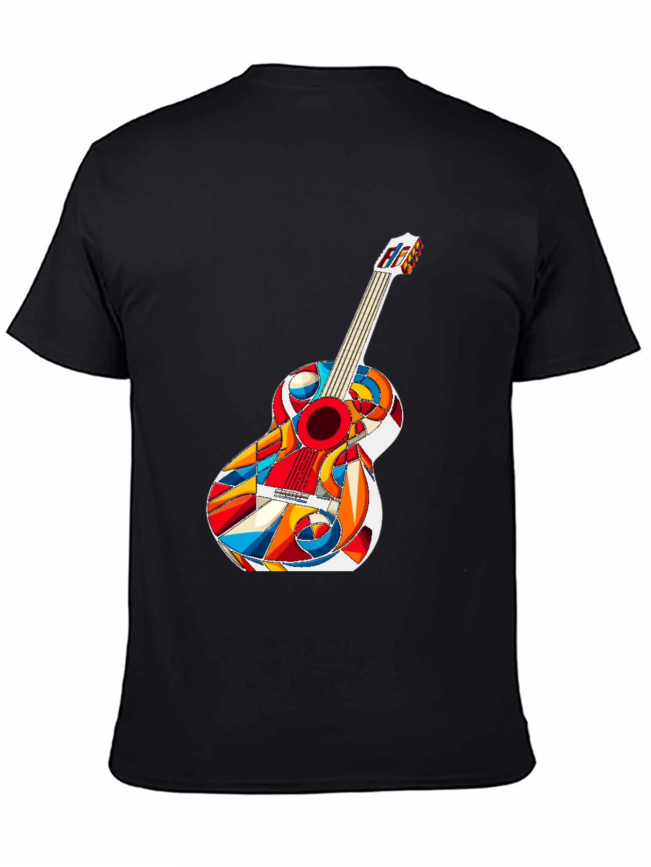 Abstract Guitar Graphic Tee - Modern Music Lover Shirt