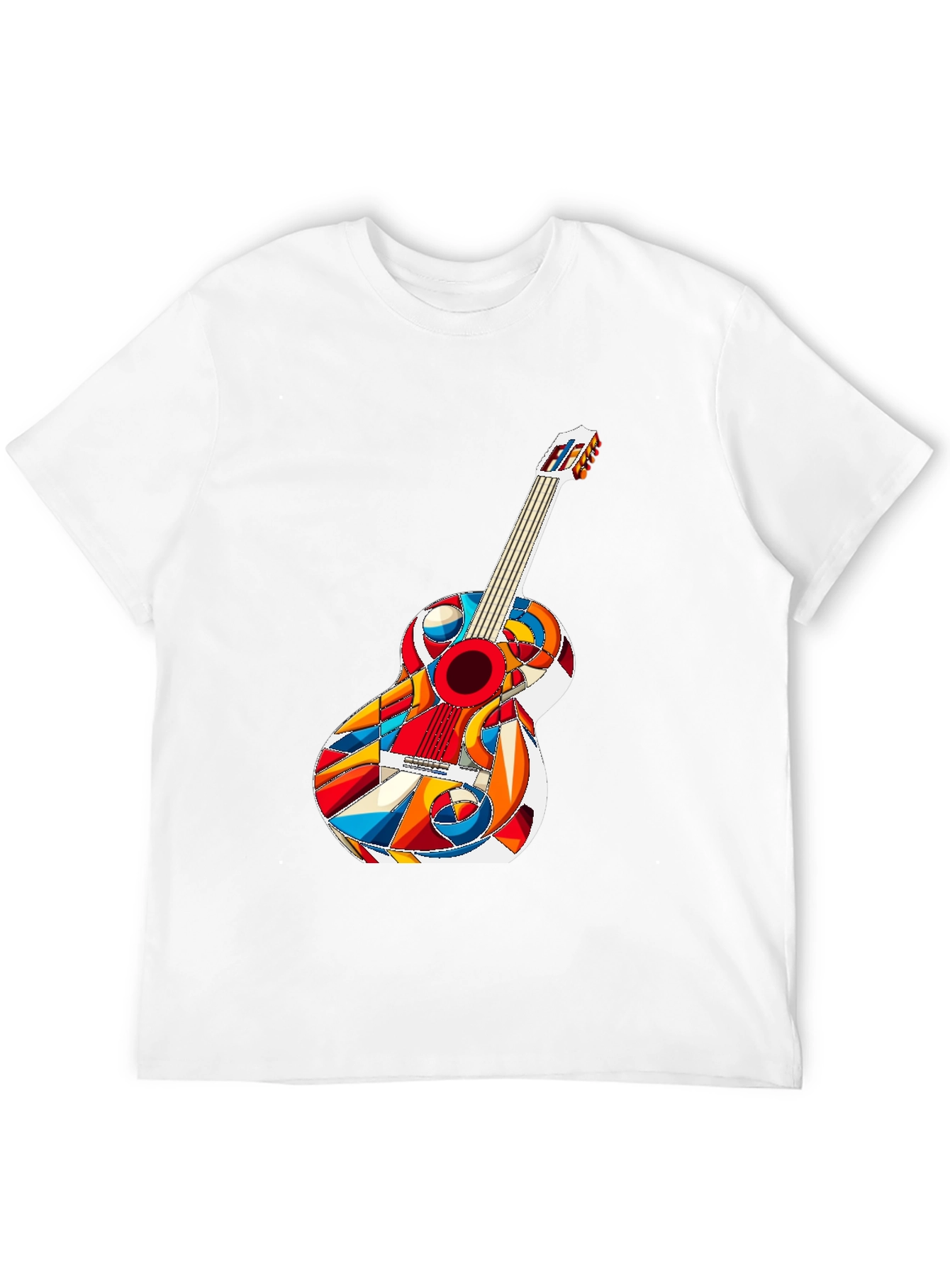 Abstract Guitar Graphic Tee - Modern Music Lover Shirt