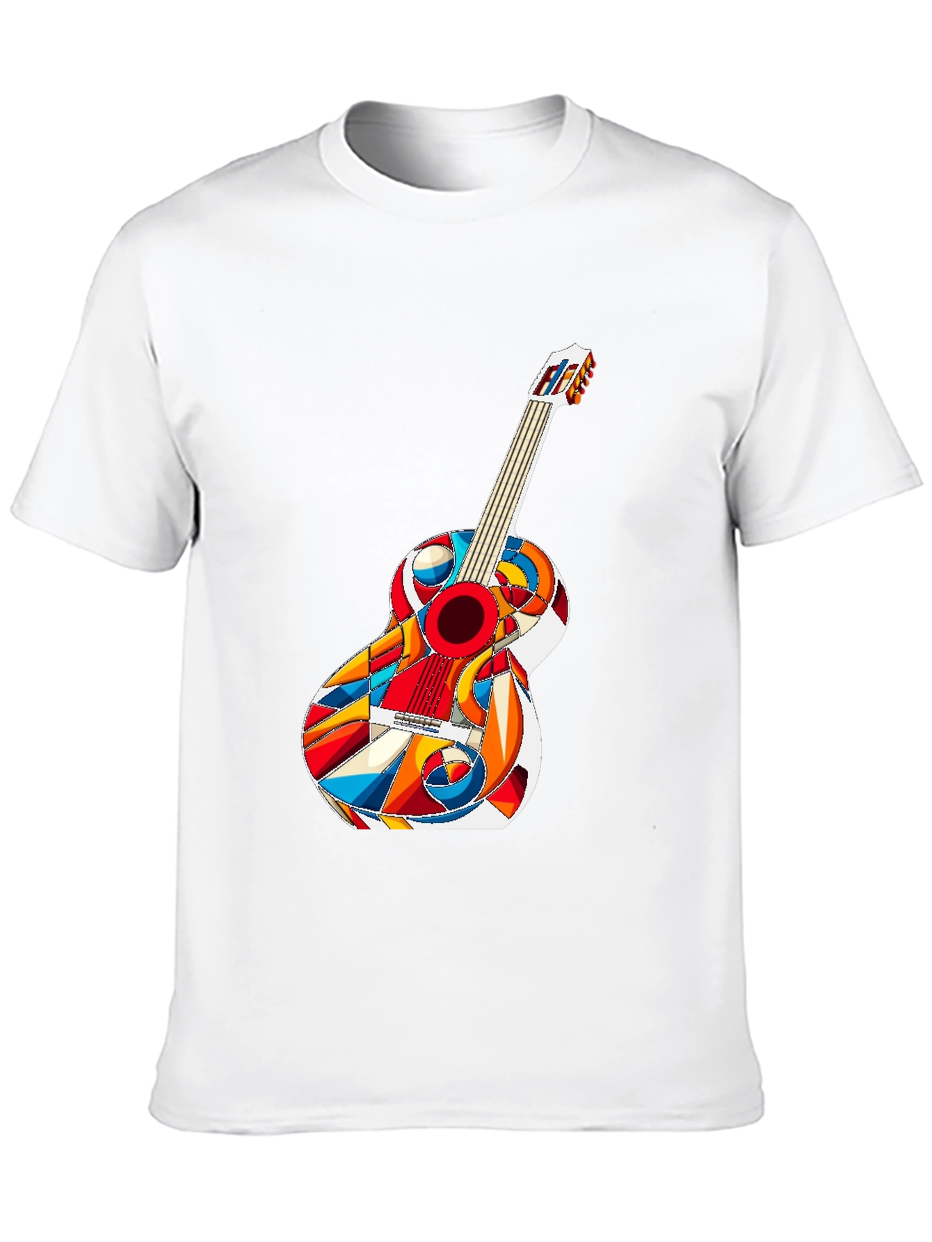 Abstract Guitar Graphic Tee - Modern Music Lover Shirt