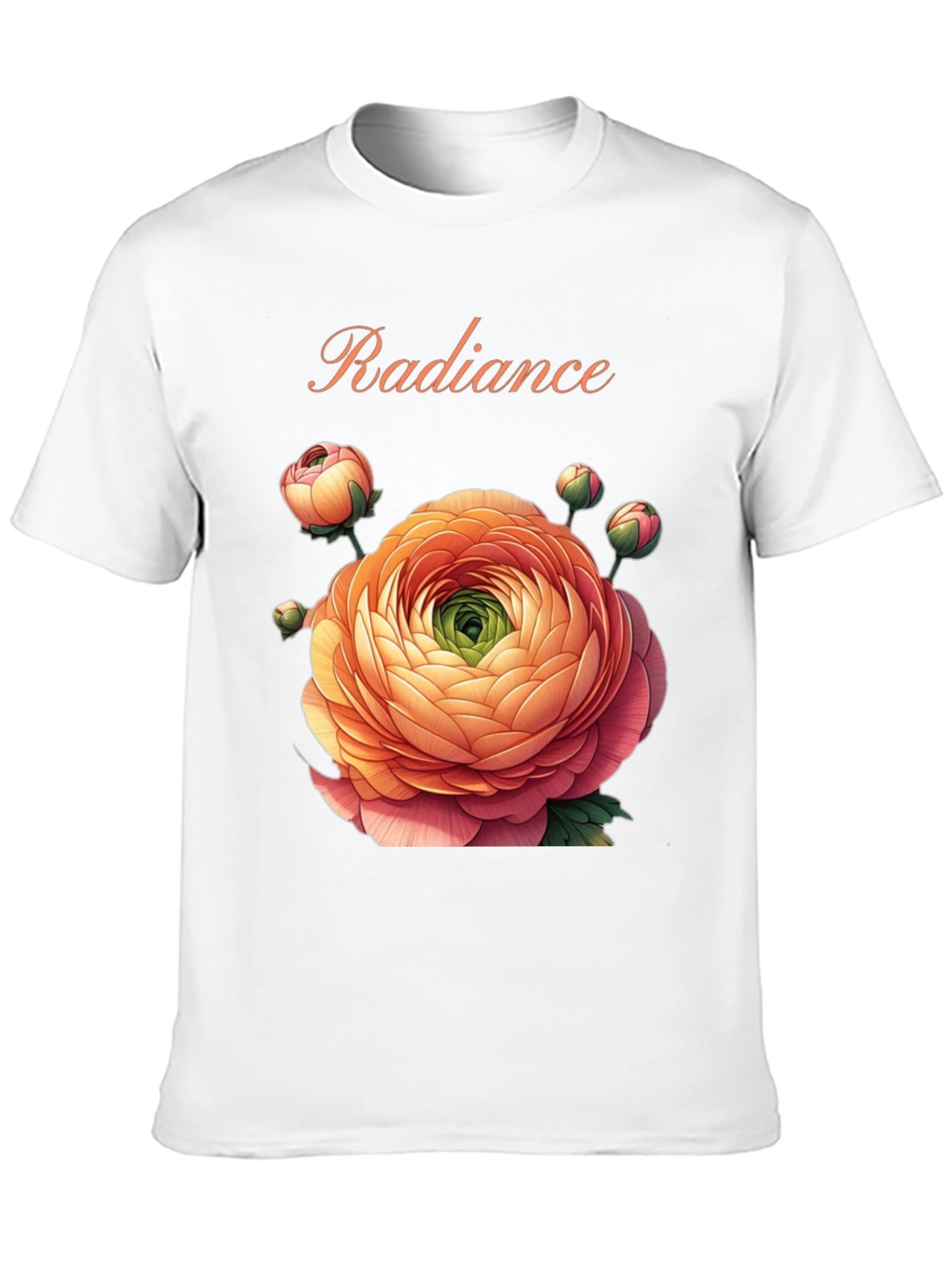Radiance Floral Graphic Black T-Shirt