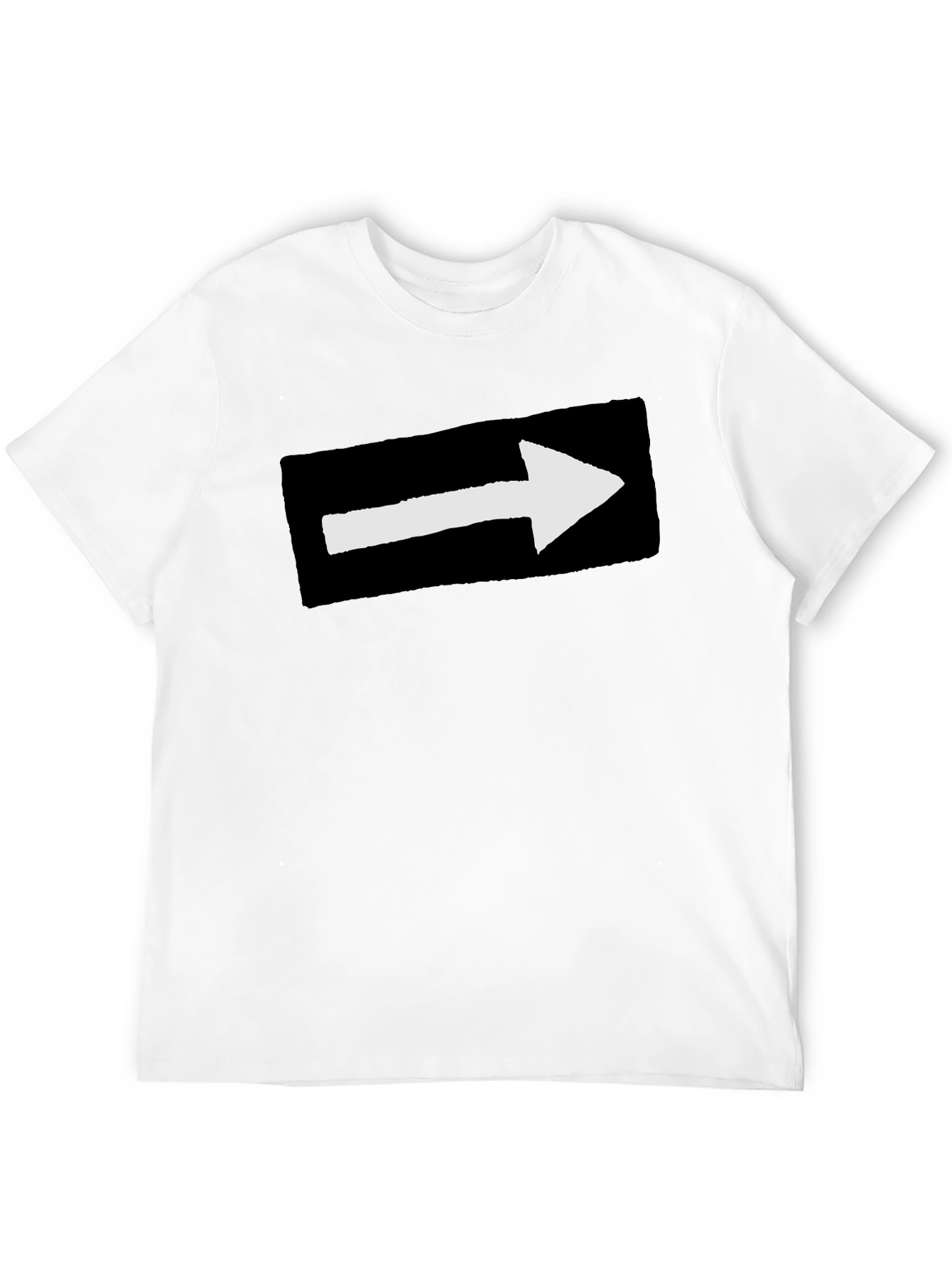 Arrow Graphic Tee - Black Cotton T-Shirt