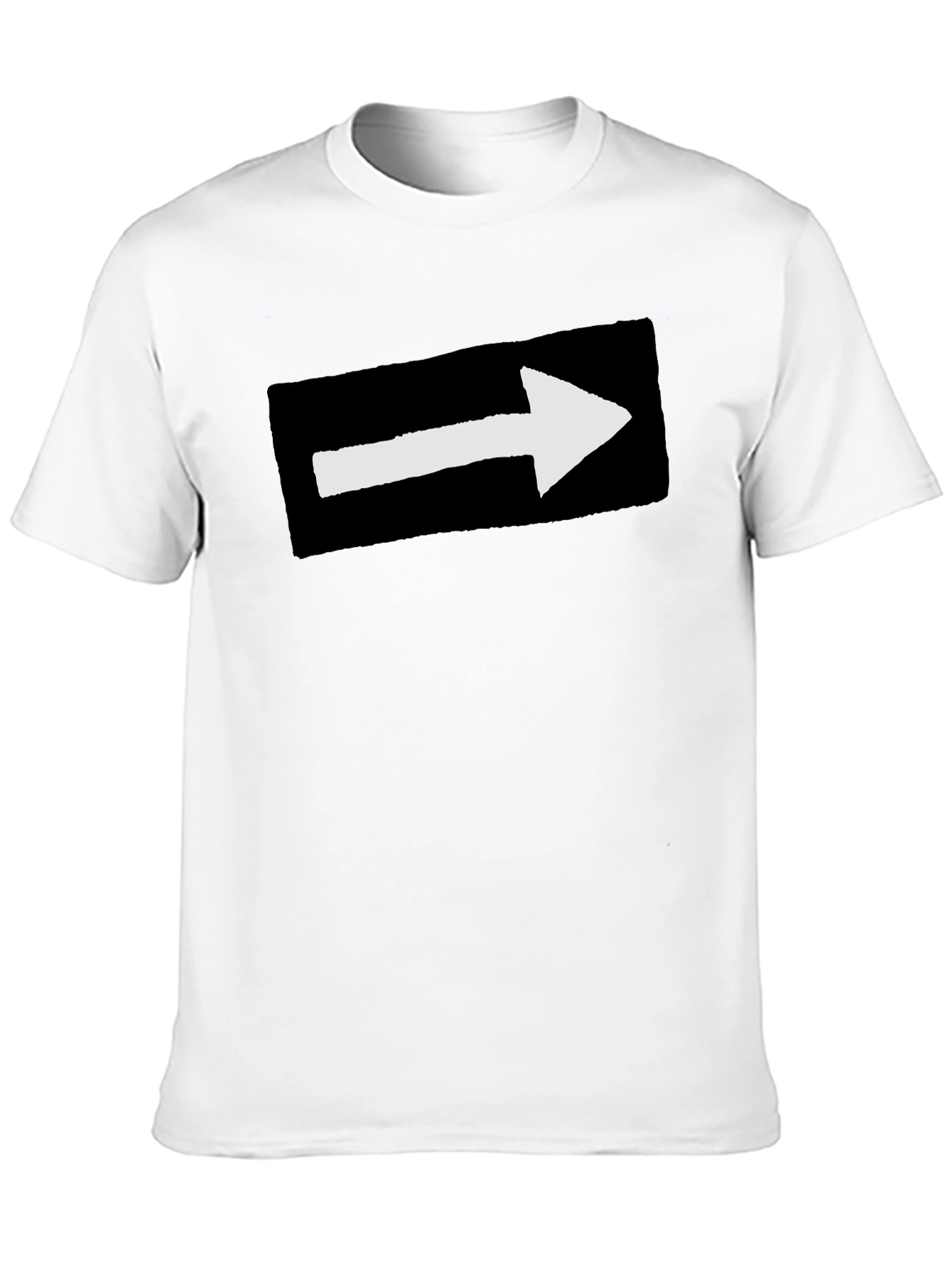 Arrow Graphic Tee - Black Cotton T-Shirt