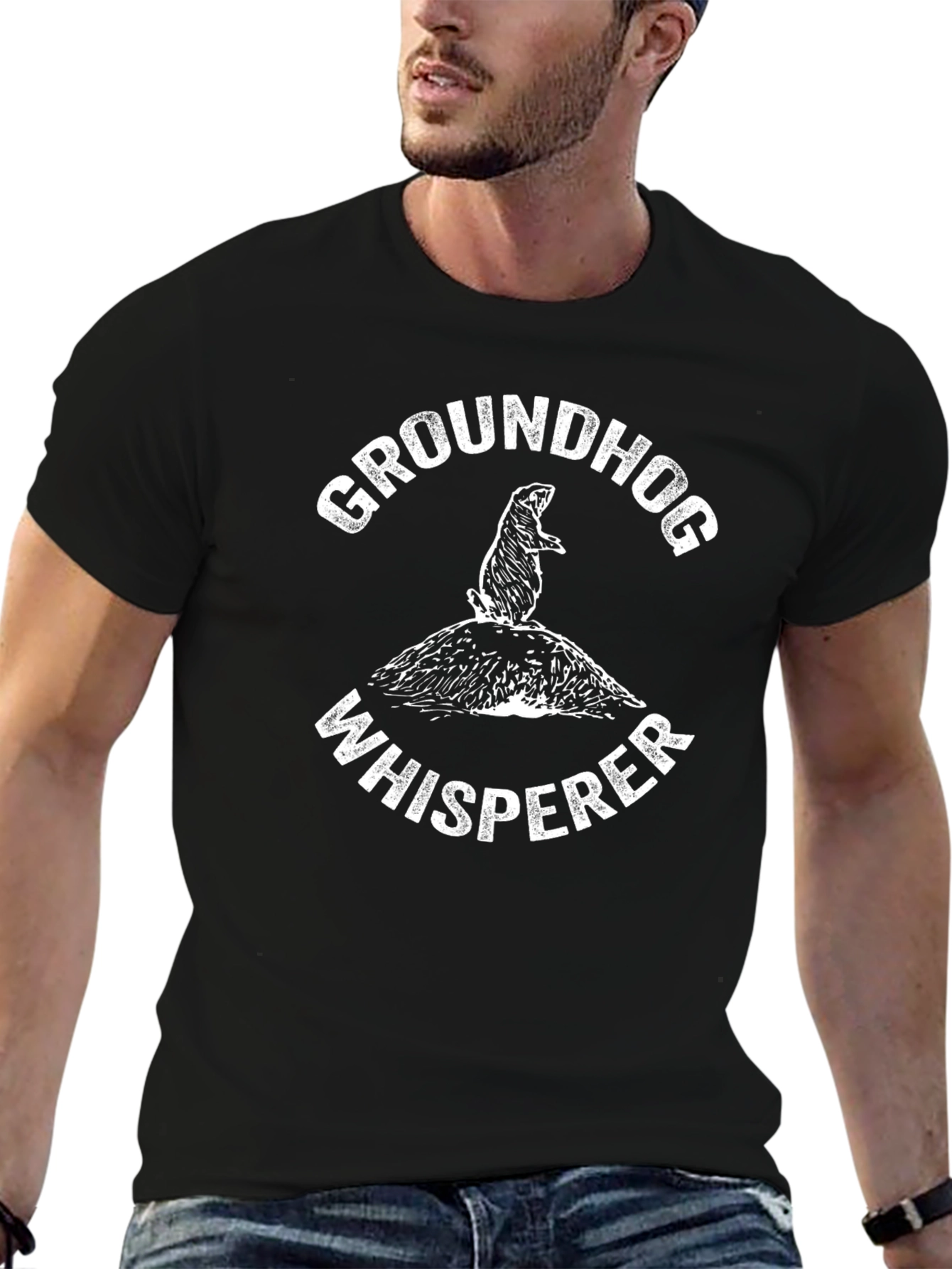 Groundhog Whisperer Black T-Shirt