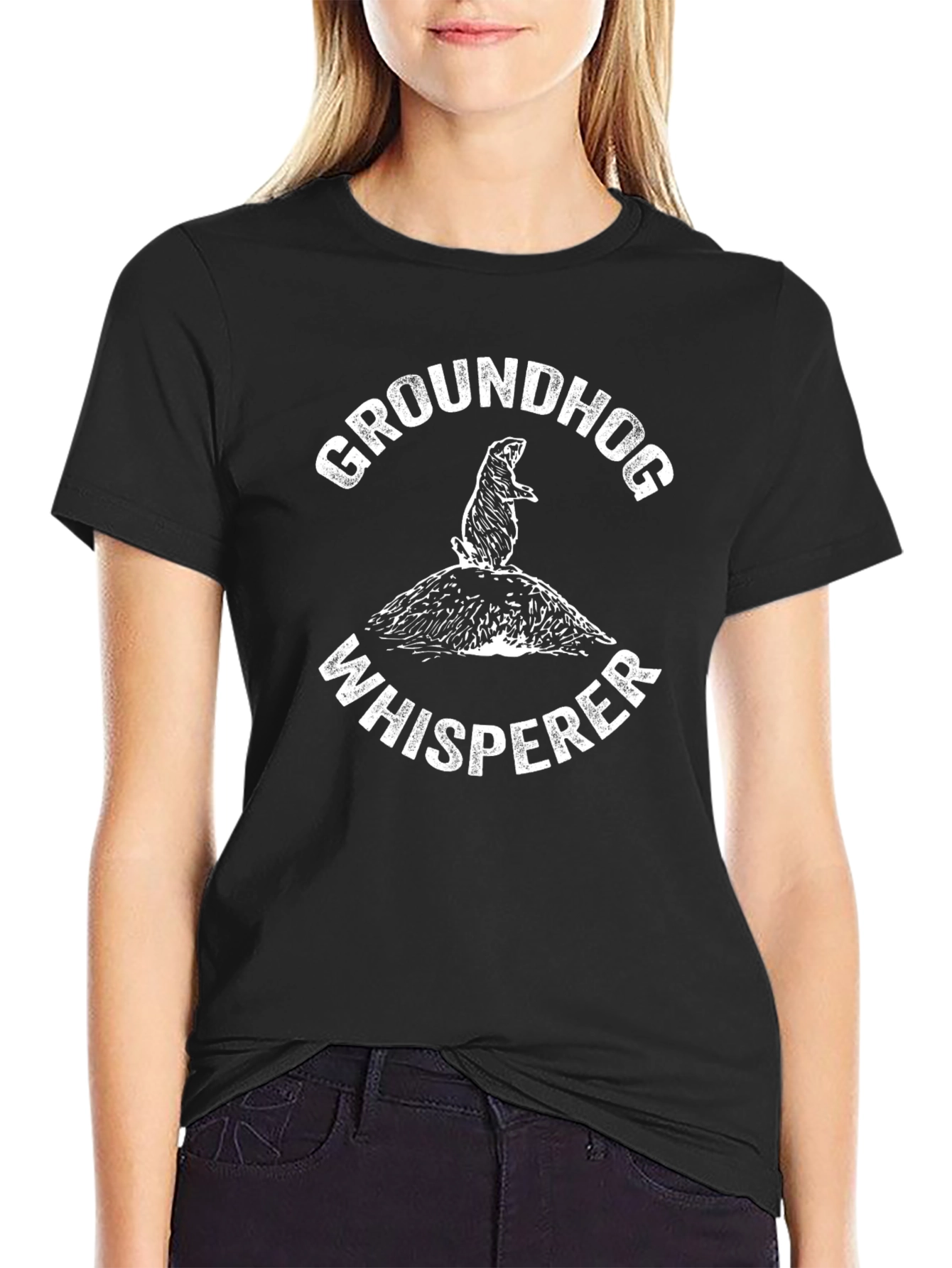 Groundhog Whisperer Black T-Shirt