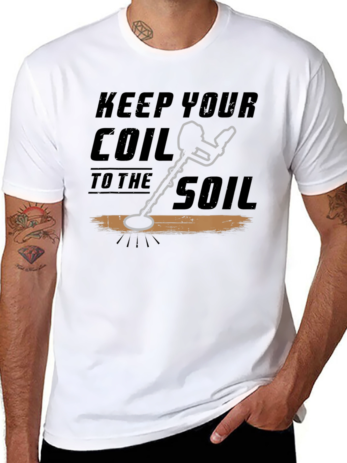 Keep Your Coil To The Soil Black T-Shirt