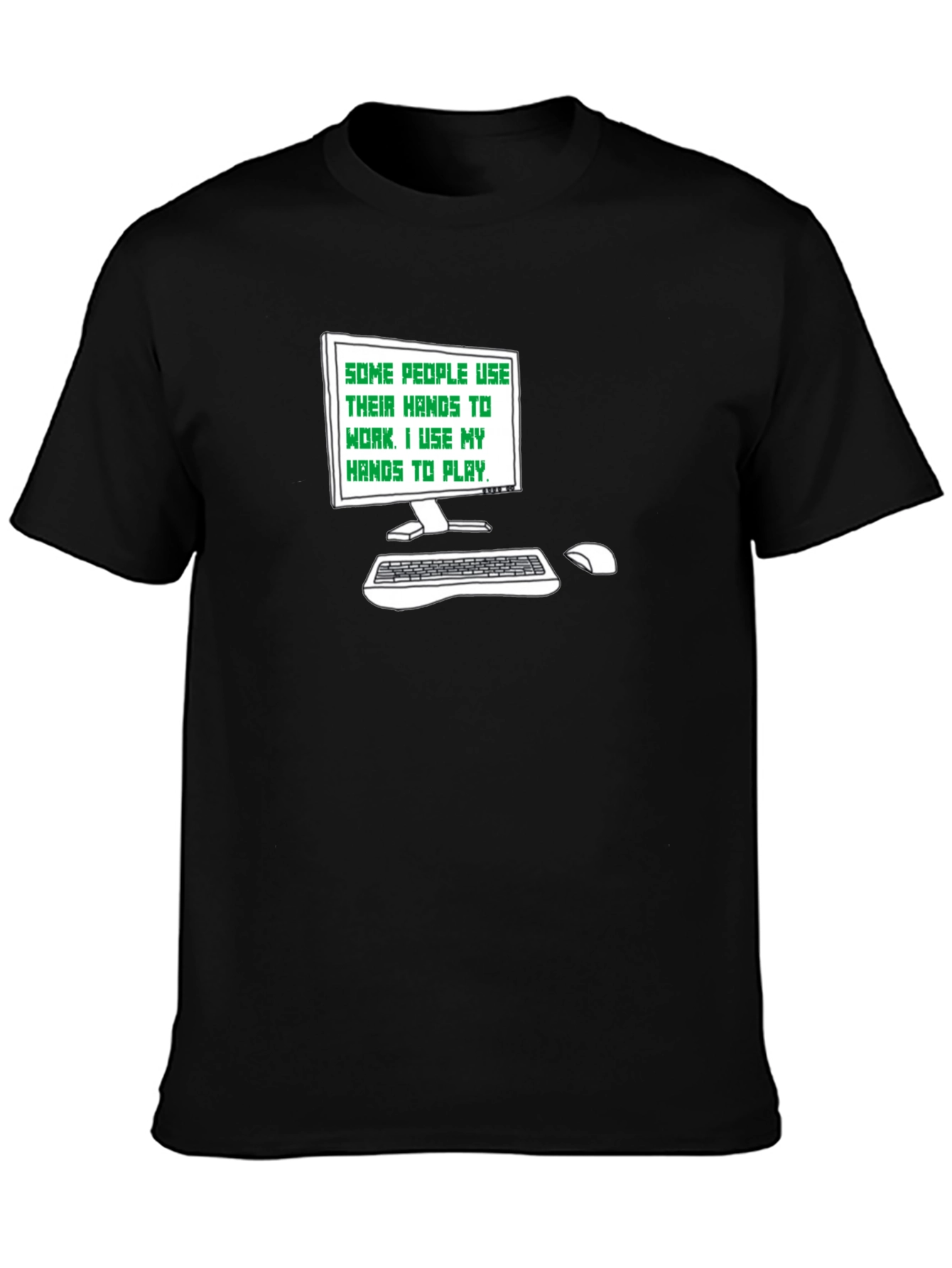 Gamer Tee: Hands to Play Black T-Shirt