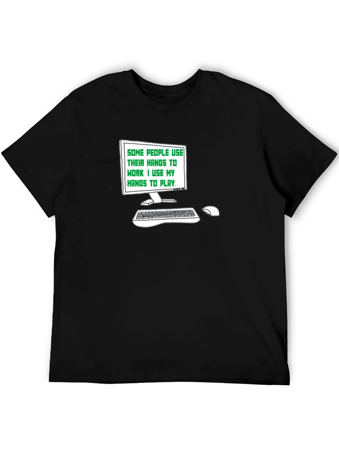 Gamer Tee: Hands to Play Black T-Shirt