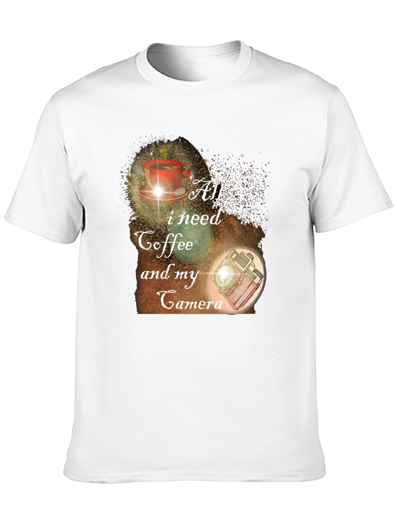 Coffee & Camera Graphic Tee - Black